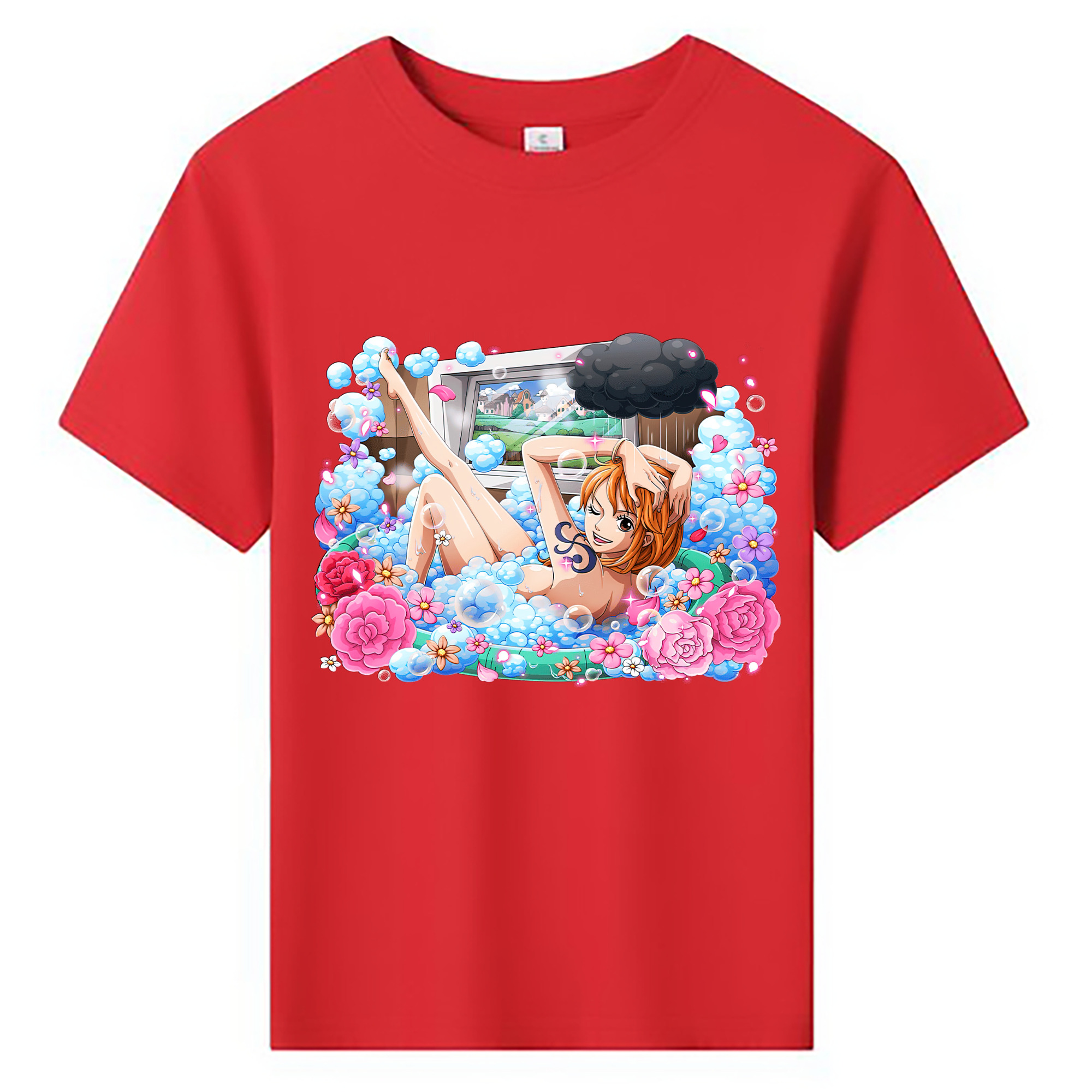 （画像用） ワンピース ナミ ONE PIECE Nami 綿100％キッズTシャツ（フロントプリント）
