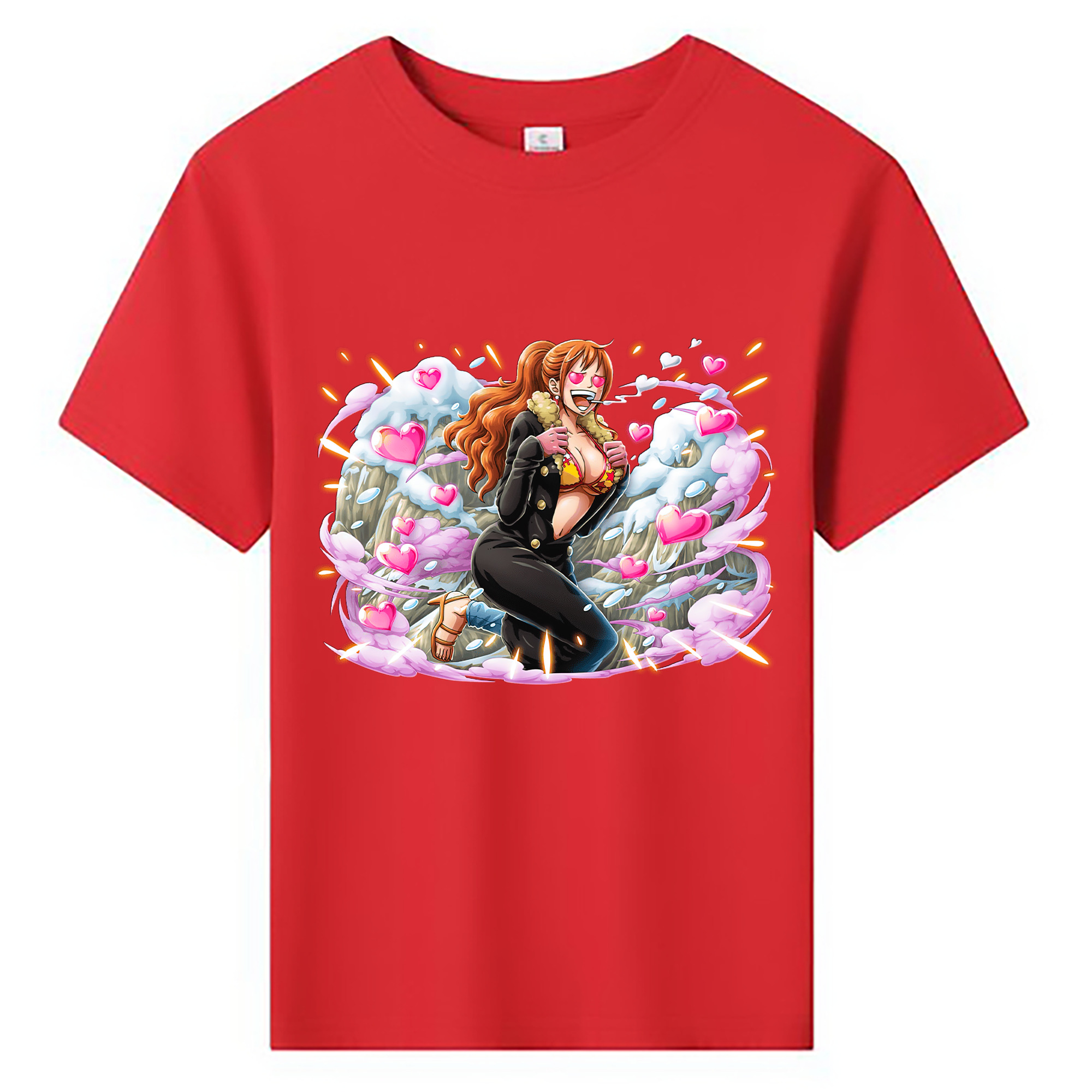 （画像用） ワンピース ナミ ONE PIECE Nami 綿100％キッズTシャツ（フロントプリント）