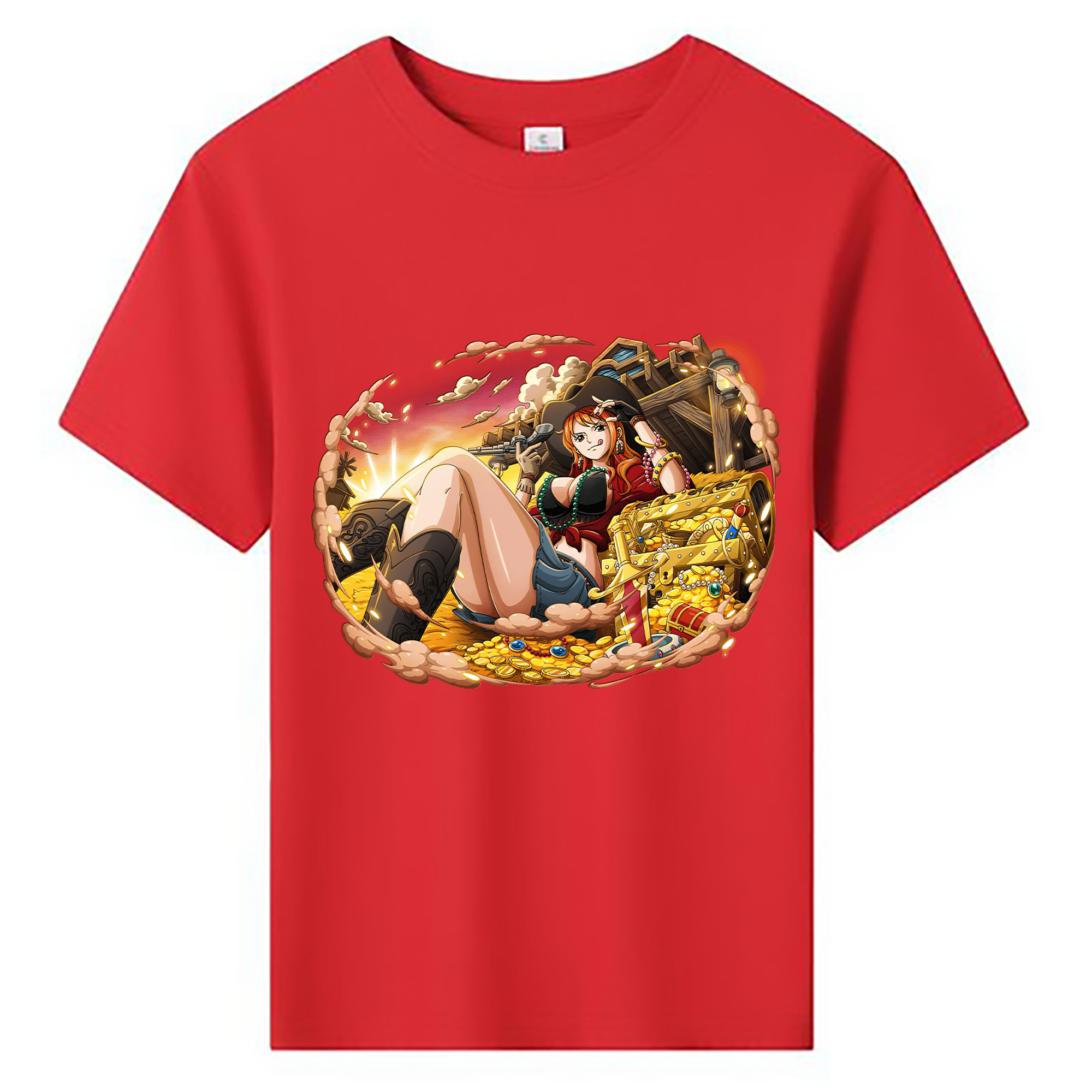 （画像用） ワンピース ナミ ONE PIECE Nami 綿100％キッズTシャツ（フロントプリント）
