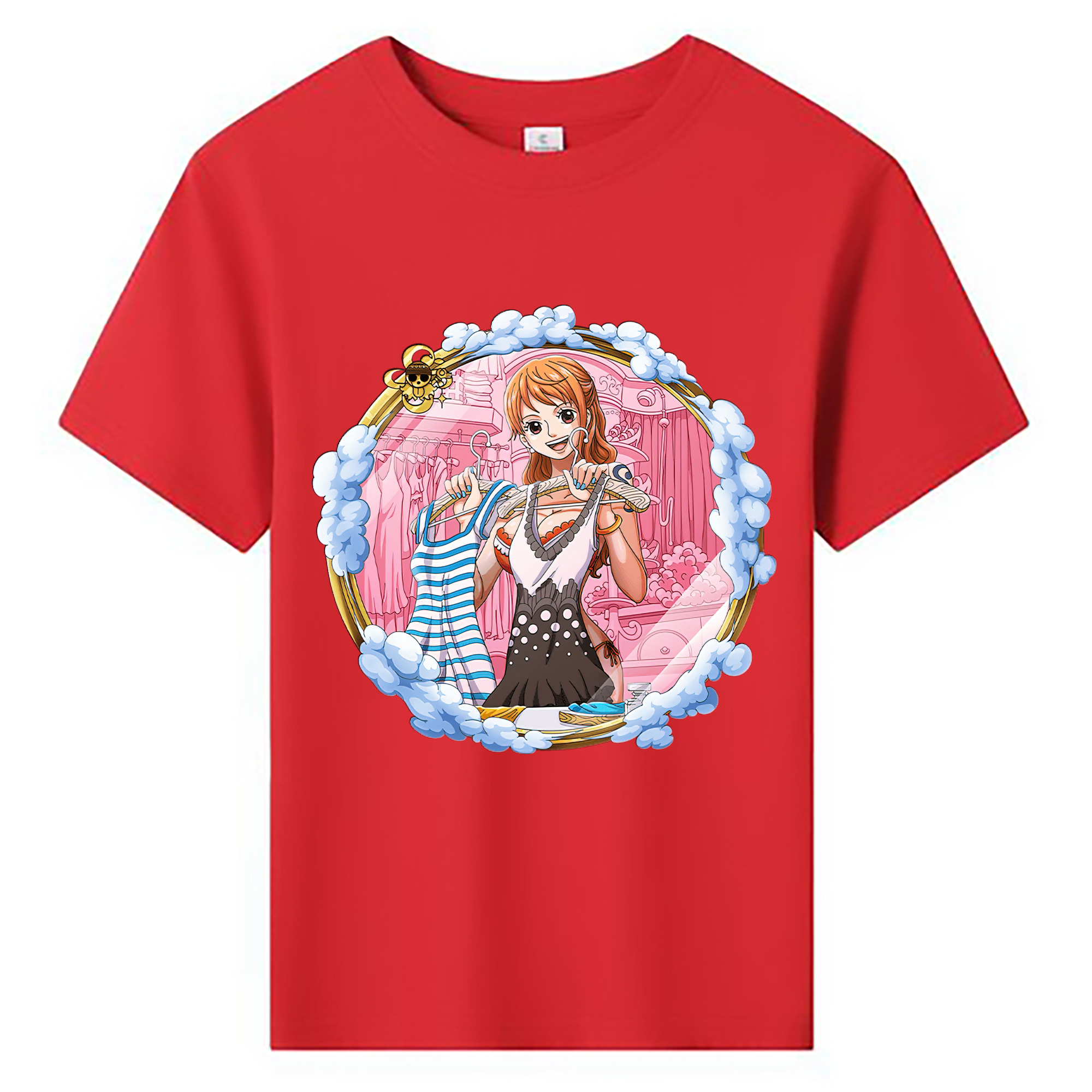 （画像用） ワンピース ナミ ONE PIECE Nami 綿100％キッズTシャツ（フロントプリント）
