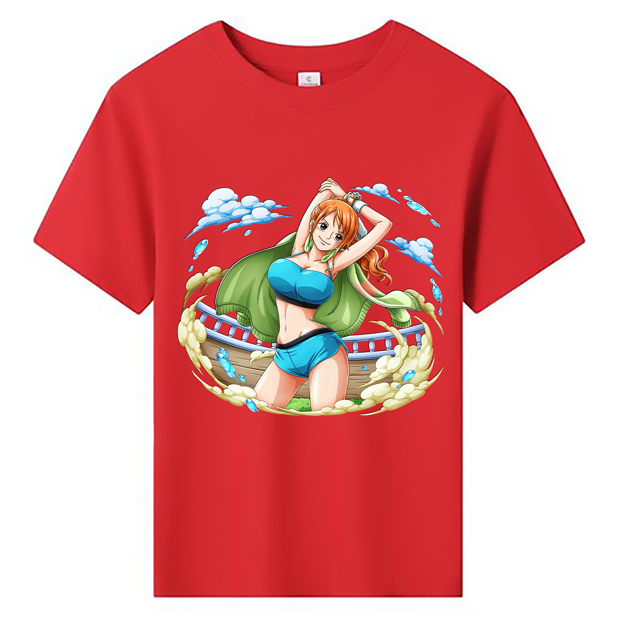 （画像用） ワンピース ナミ ONE PIECE Nami 綿100％キッズTシャツ（フロントプリント）