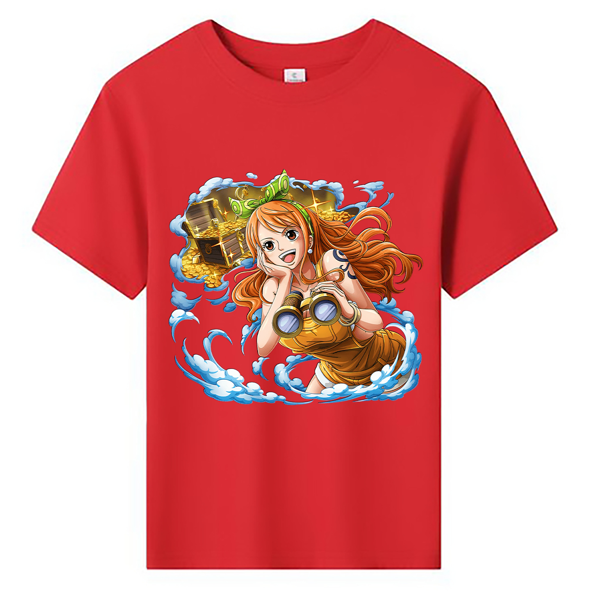（画像用） ワンピース ナミ ONE PIECE Nami 綿100％キッズTシャツ（フロントプリント）