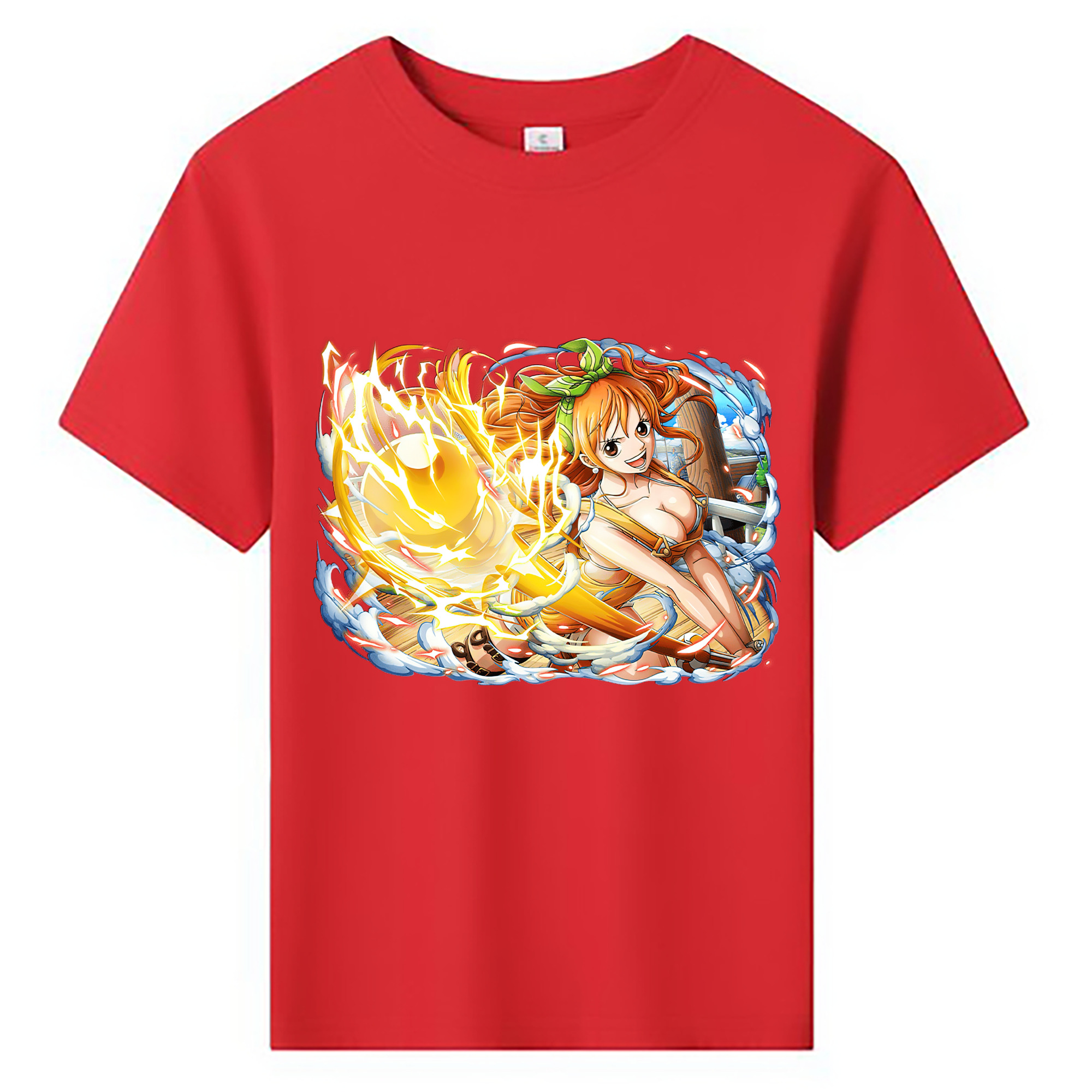 （画像用） ワンピース ナミ ONE PIECE Nami 綿100％キッズTシャツ（フロントプリント）