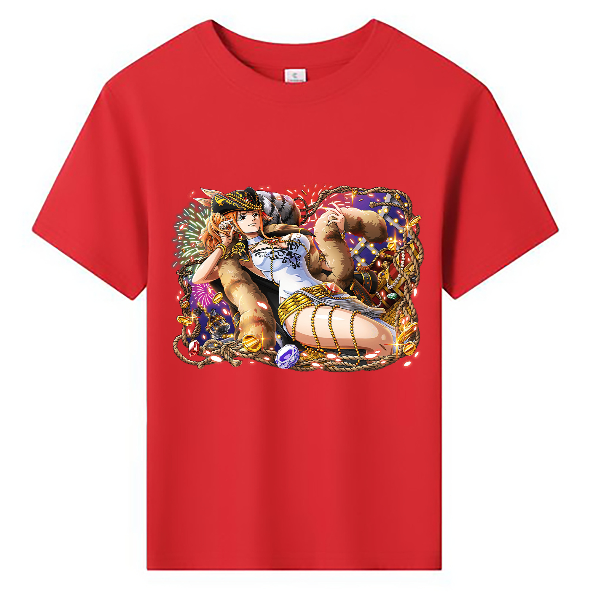（画像用） ワンピース ナミ ONE PIECE Nami 綿100％キッズTシャツ（フロントプリント）