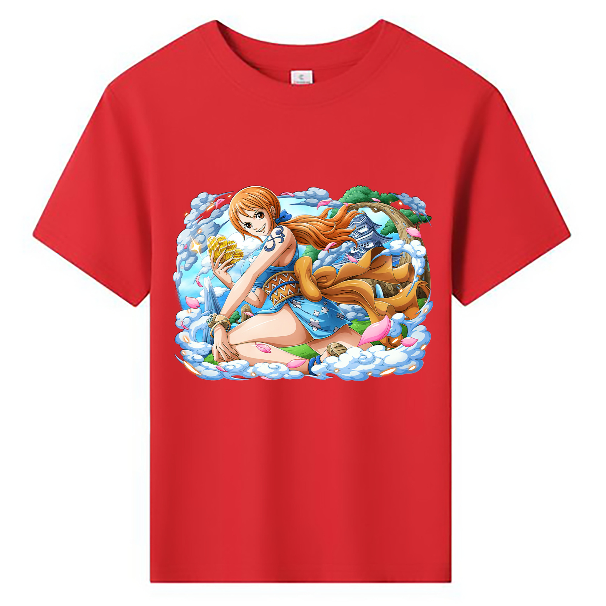 （画像用） ワンピース ナミ ONE PIECE Nami 綿100％キッズTシャツ（フロントプリント）