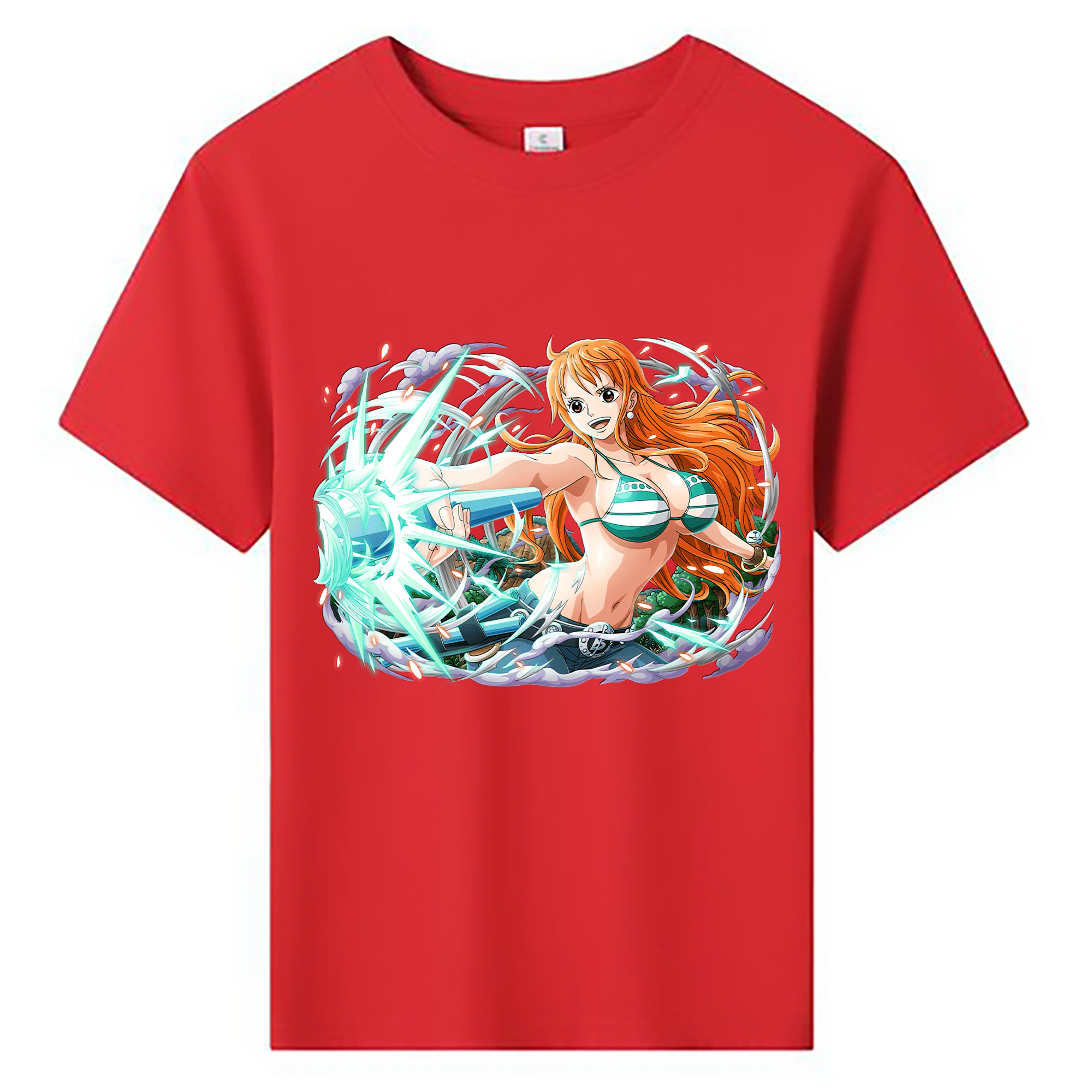 （画像用） ワンピース ナミ ONE PIECE Nami 綿100％キッズTシャツ（フロントプリント）