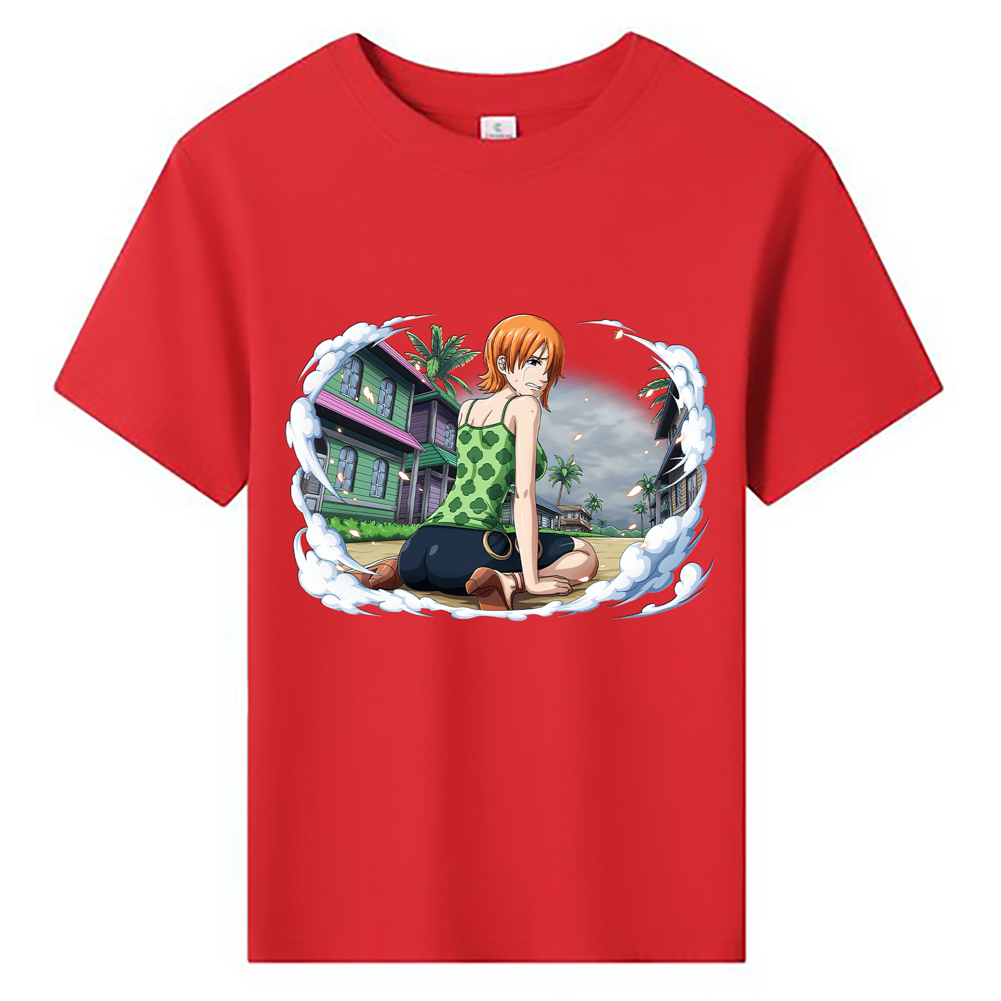 （画像用） ワンピース ナミ ONE PIECE Nami 綿100％キッズTシャツ（フロントプリント）
