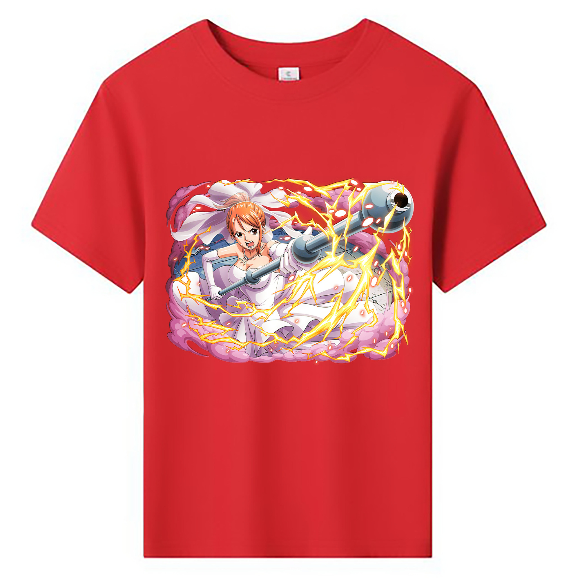 （画像用） ワンピース ナミ ONE PIECE Nami 綿100％キッズTシャツ（フロントプリント）