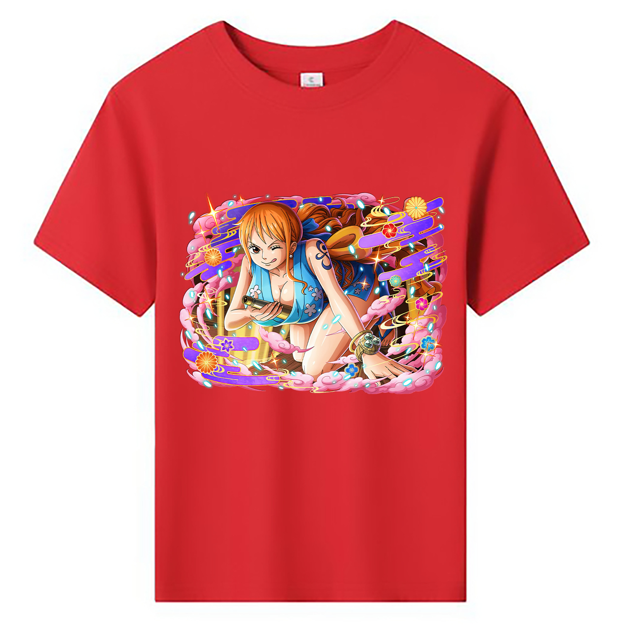 （画像用） ワンピース ナミ ONE PIECE Nami 綿100％キッズTシャツ（フロントプリント）