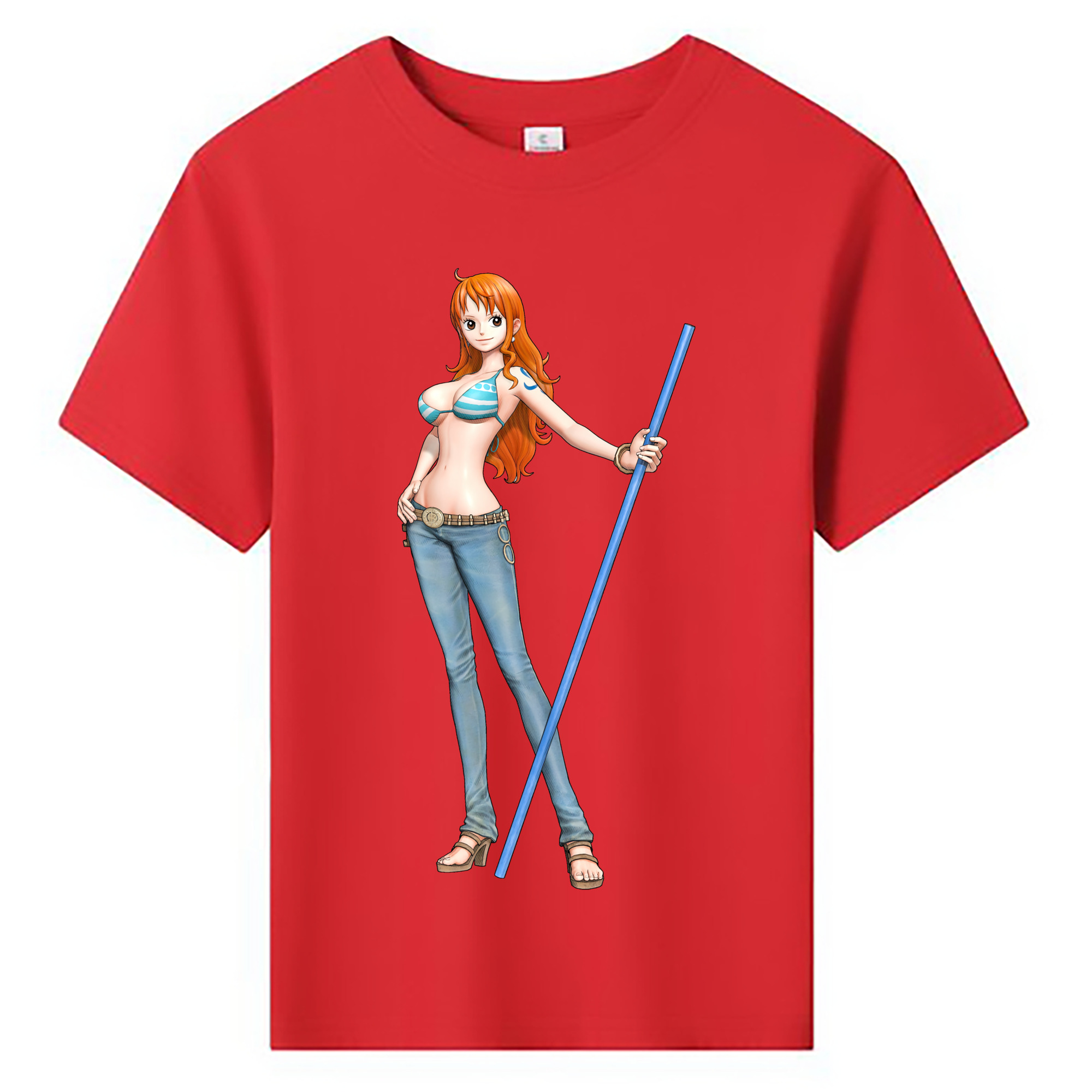 （画像用） ワンピース ナミ ONE PIECE Nami 綿100％キッズTシャツ（フロントプリント）