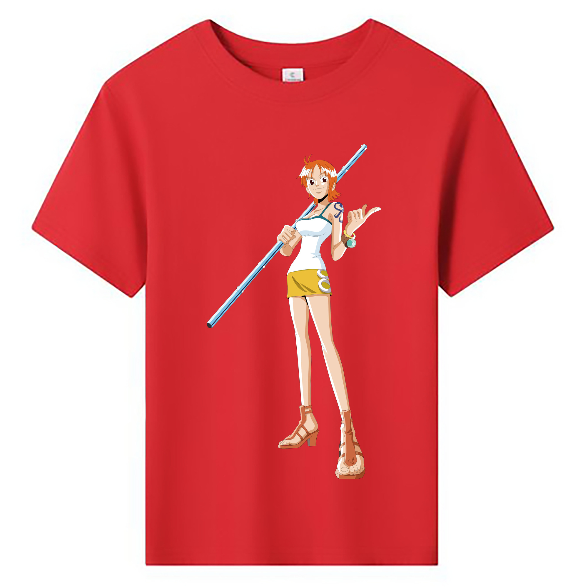 （画像用） ワンピース ナミ ONE PIECE Nami 綿100％キッズTシャツ（フロントプリント）