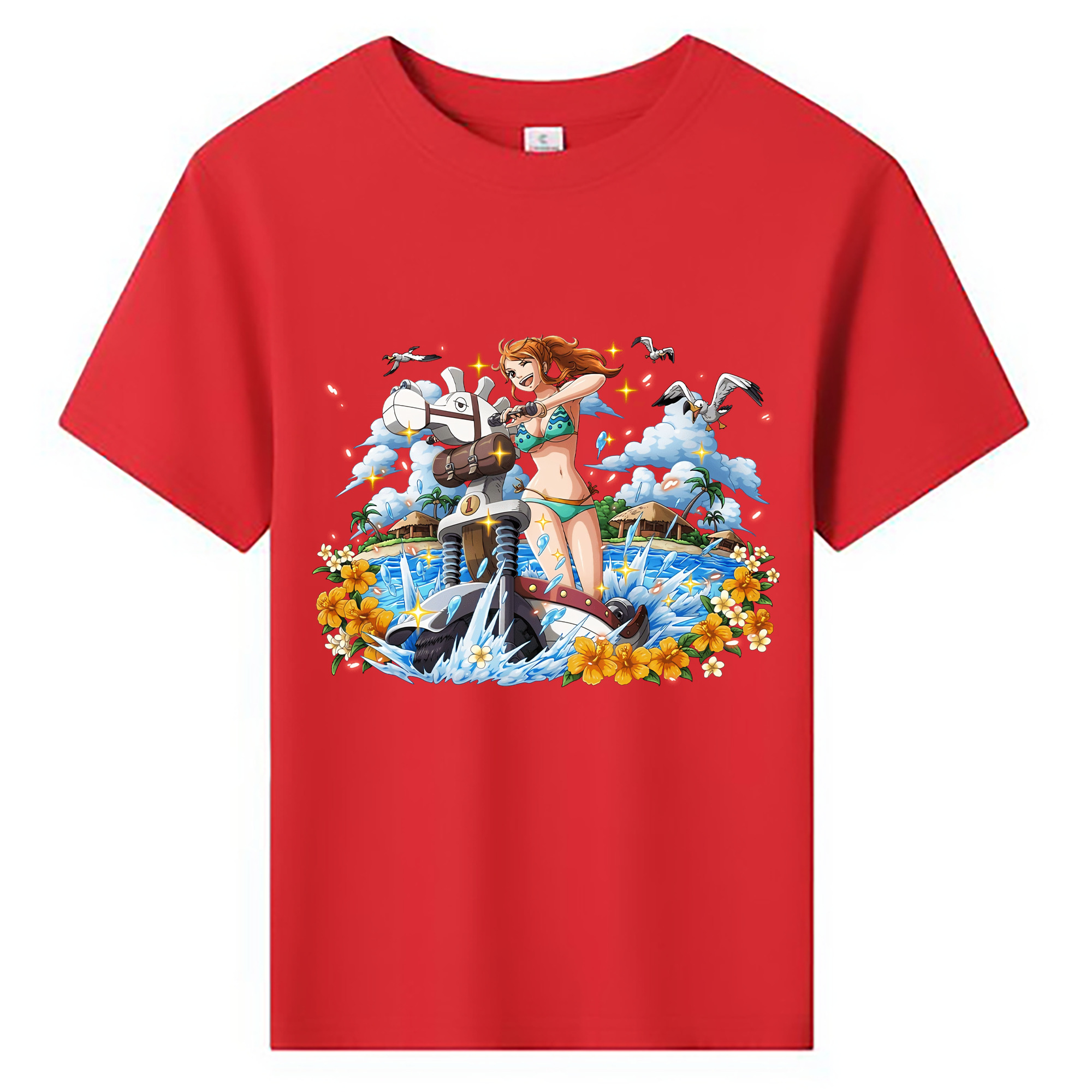 （画像用） ワンピース ナミ ONE PIECE Nami 綿100％キッズTシャツ（フロントプリント）