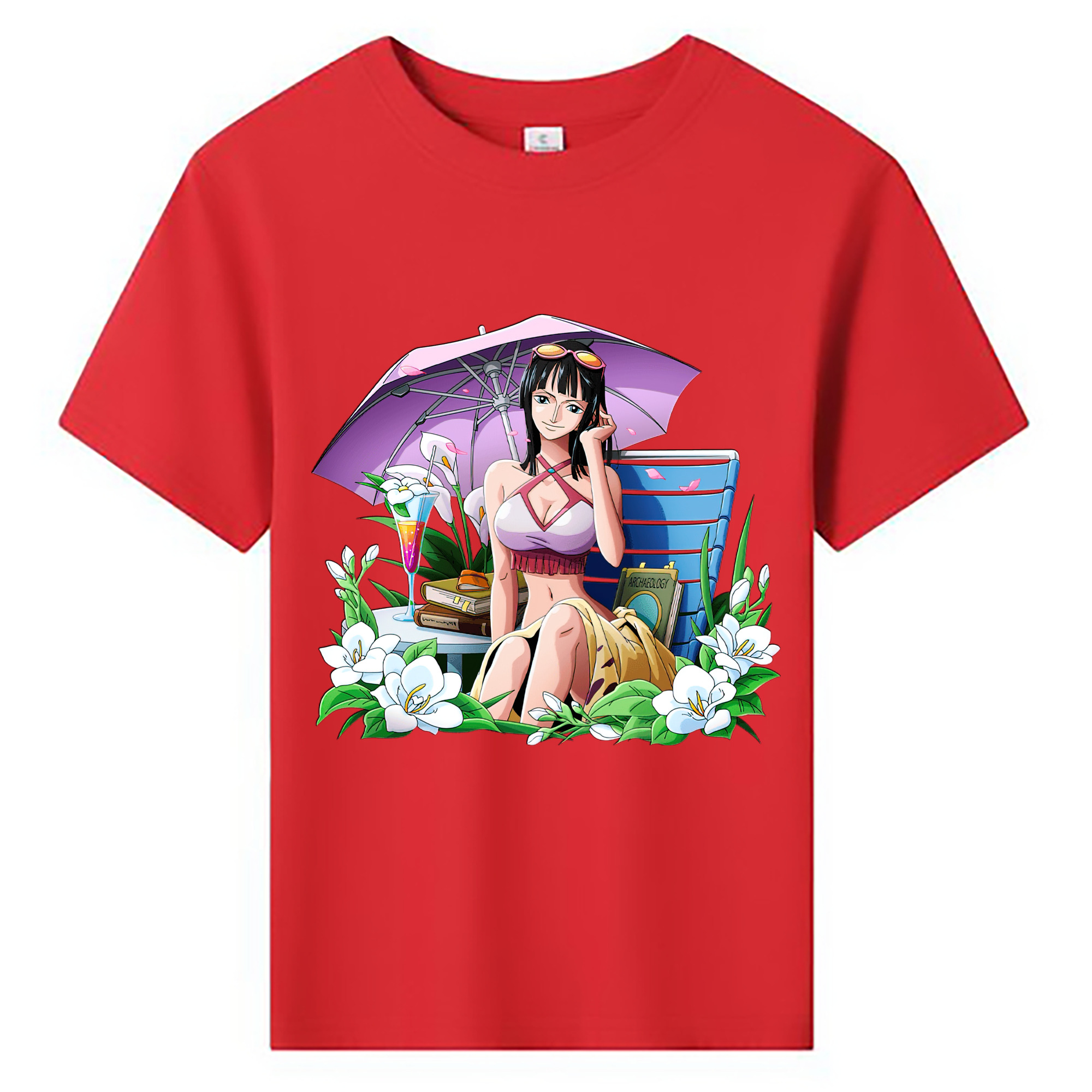 （画像用） ワンピース ニコ・ロビン ONE PIECE Nico Robin 綿100％キッズTシャツ（フロントプリント）