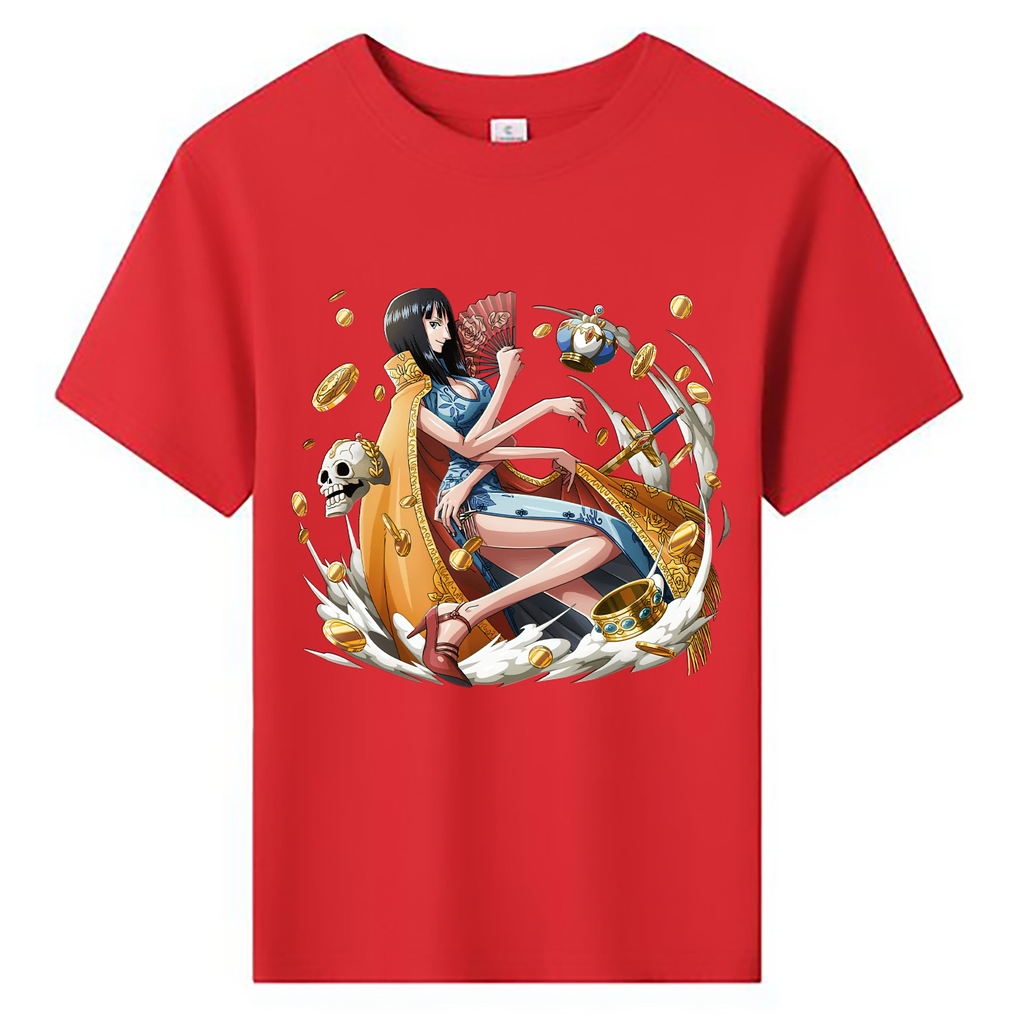 （画像用） ワンピース ニコ・ロビン ONE PIECE Nico Robin 綿100％キッズTシャツ（フロントプリント）