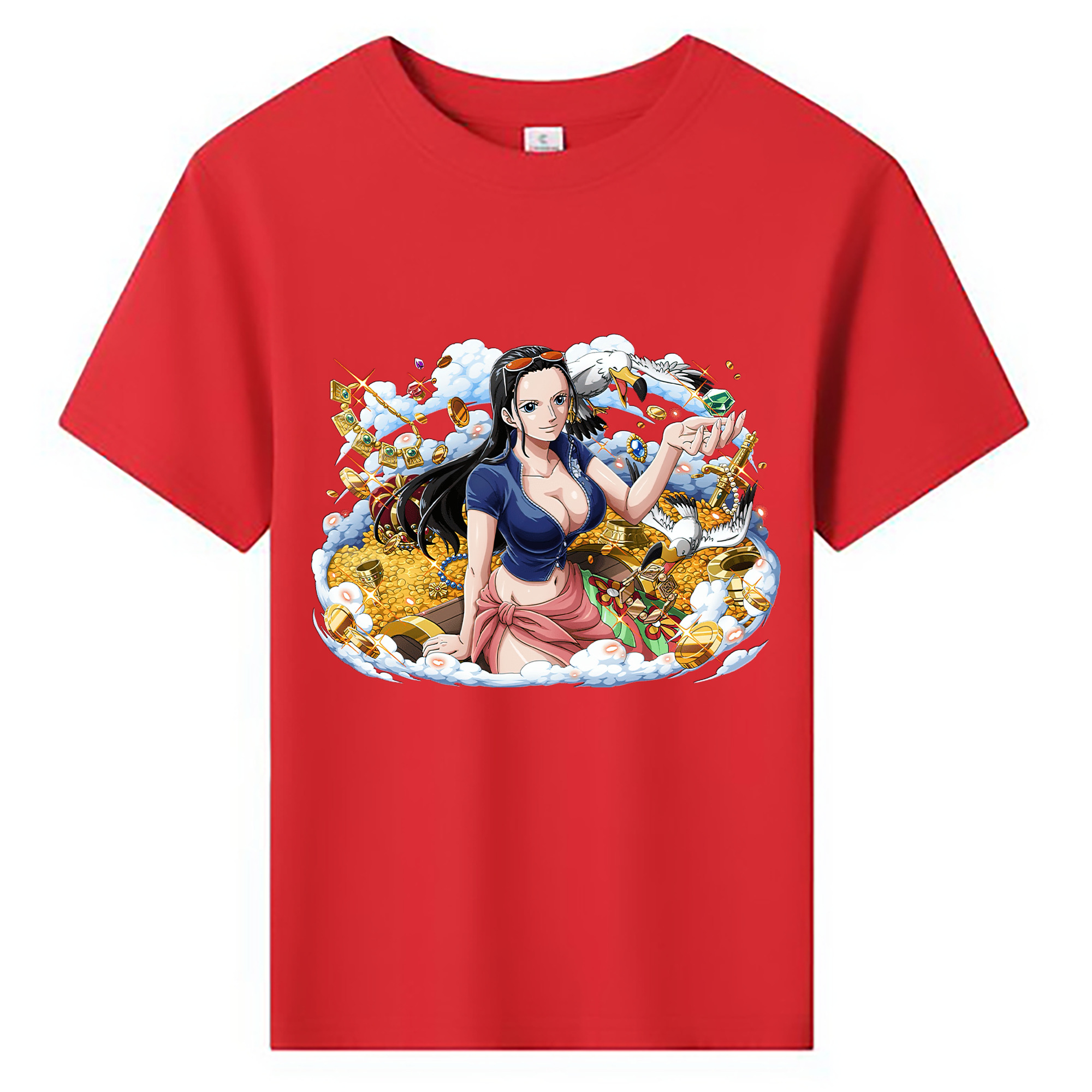 ワンピース ニコ・ロビン ONE PIECE Nico Robin 綿100％キッズTシャツ（フロントプリント）