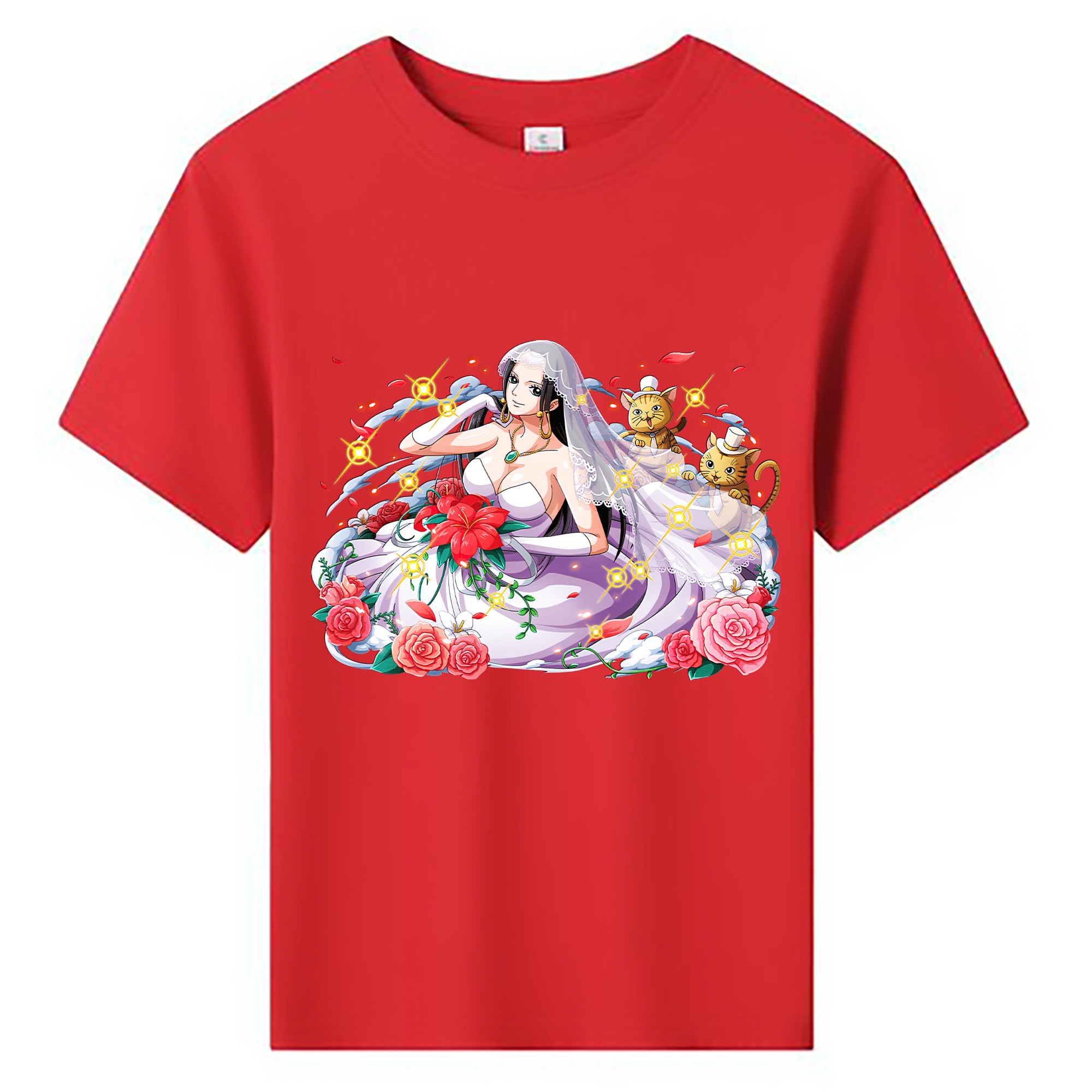 ワンピース ボア・ハンコック ONE PIECE Boa·Hancock 綿100％キッズTシャツ（フロントプリント）