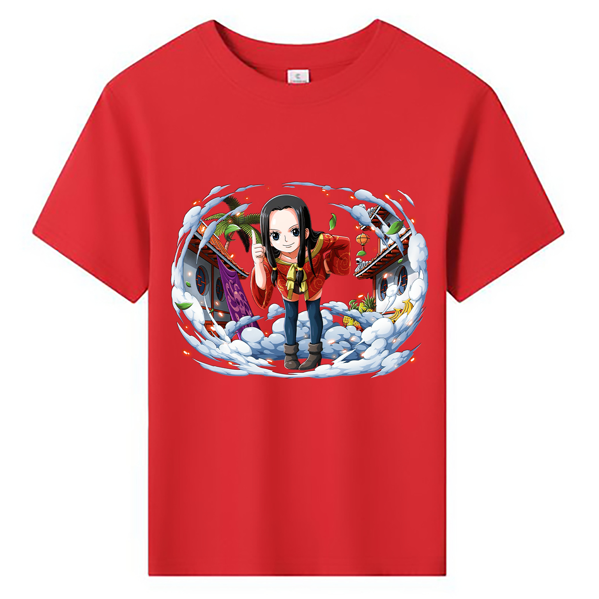 ワンピース ボア・ハンコック ONE PIECE Boa·Hancock 綿100％キッズTシャツ（フロントプリント）