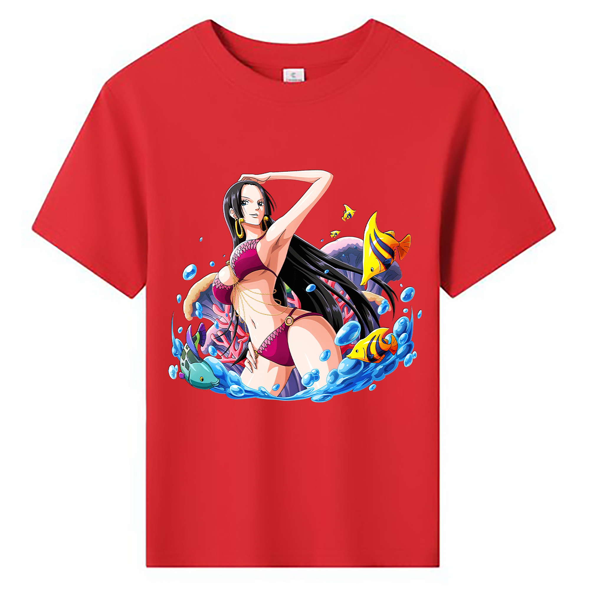ワンピース ボア・ハンコック ONE PIECE Boa·Hancock 綿100％キッズTシャツ（フロントプリント）