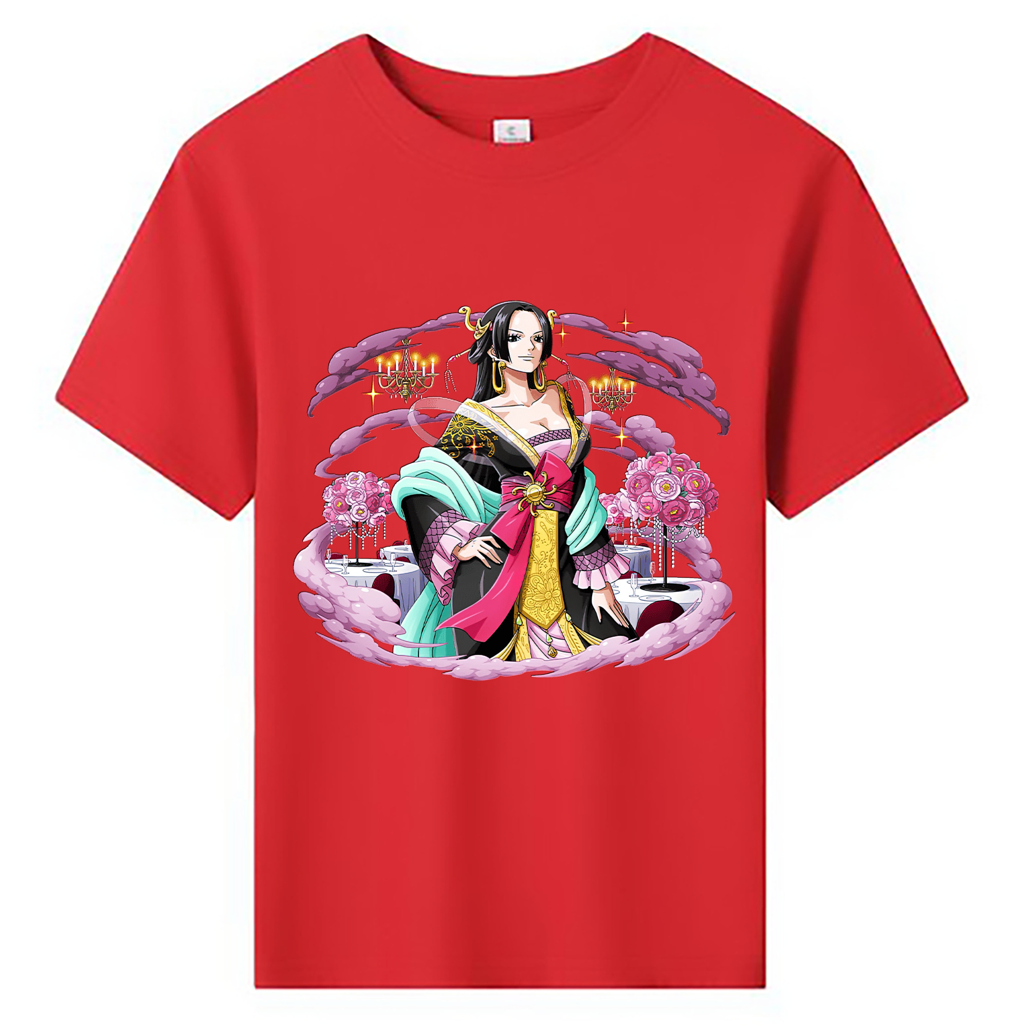 ワンピース ボア・ハンコック ONE PIECE Boa·Hancock 綿100％キッズTシャツ（フロントプリント）