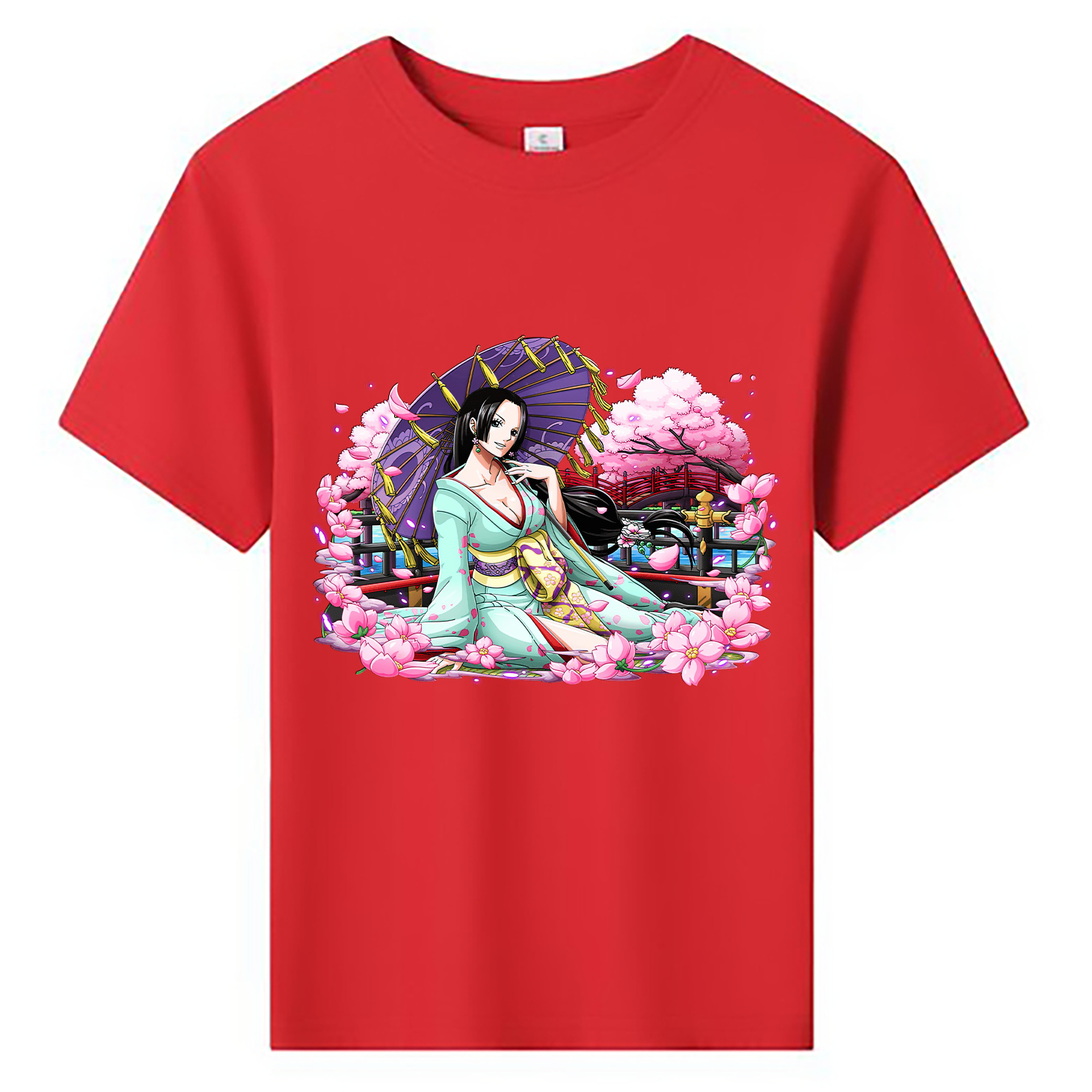 ワンピース ボア・ハンコック ONE PIECE Boa·Hancock 綿100％キッズTシャツ（フロントプリント）