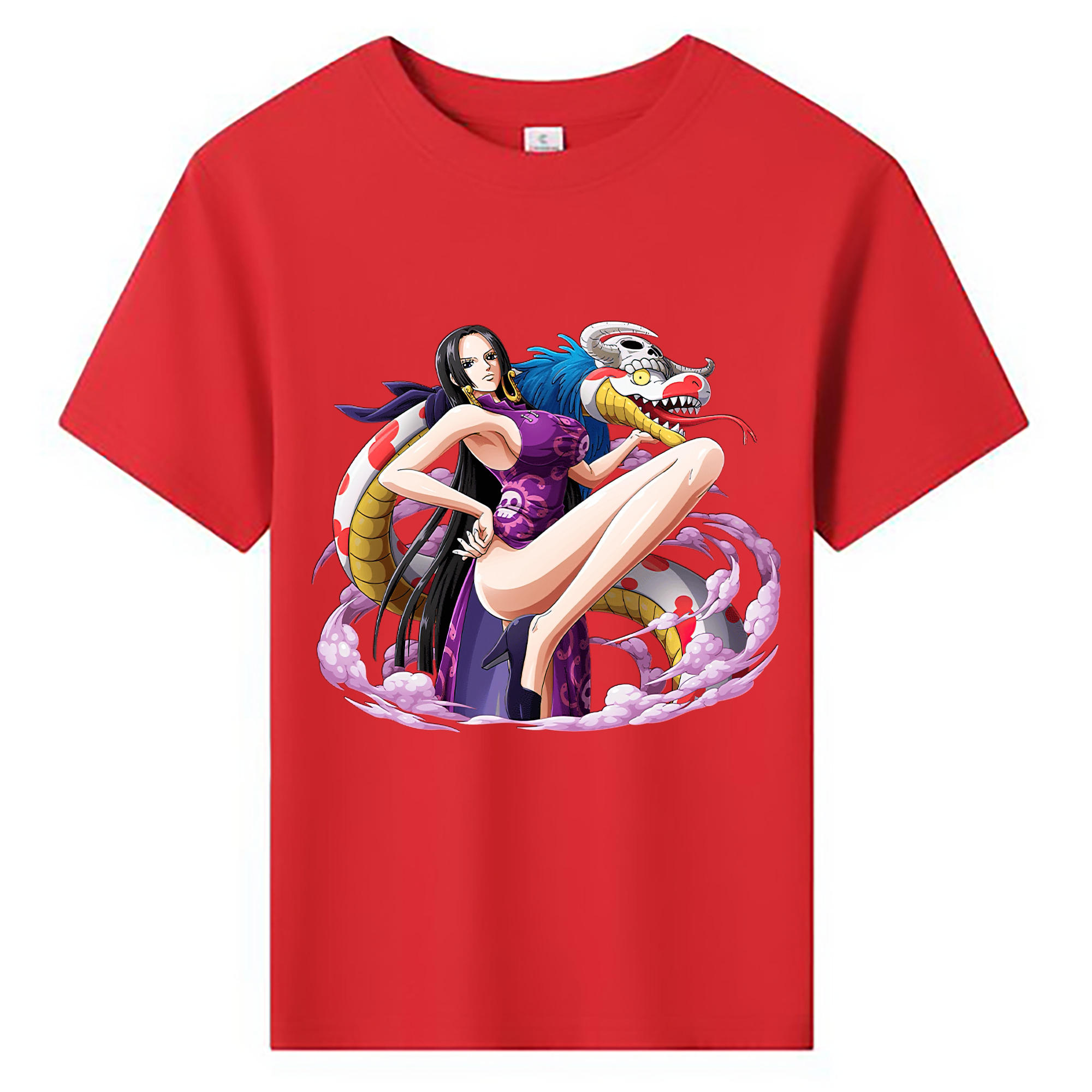 ワンピース ボア・ハンコック ONE PIECE Boa·Hancock 綿100％キッズTシャツ（フロントプリント）