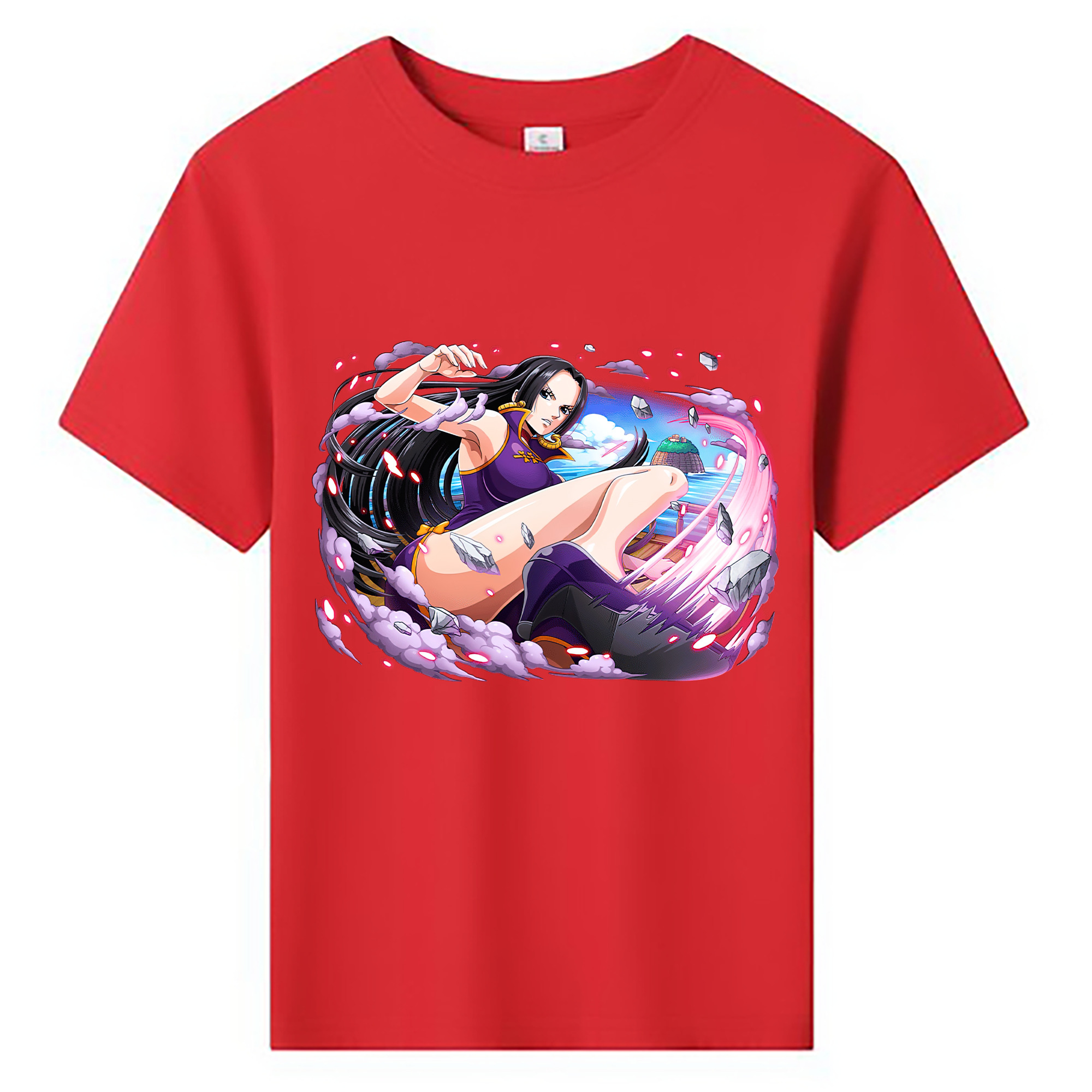 ワンピース ボア・ハンコック ONE PIECE Boa·Hancock 綿100％キッズTシャツ（フロントプリント）