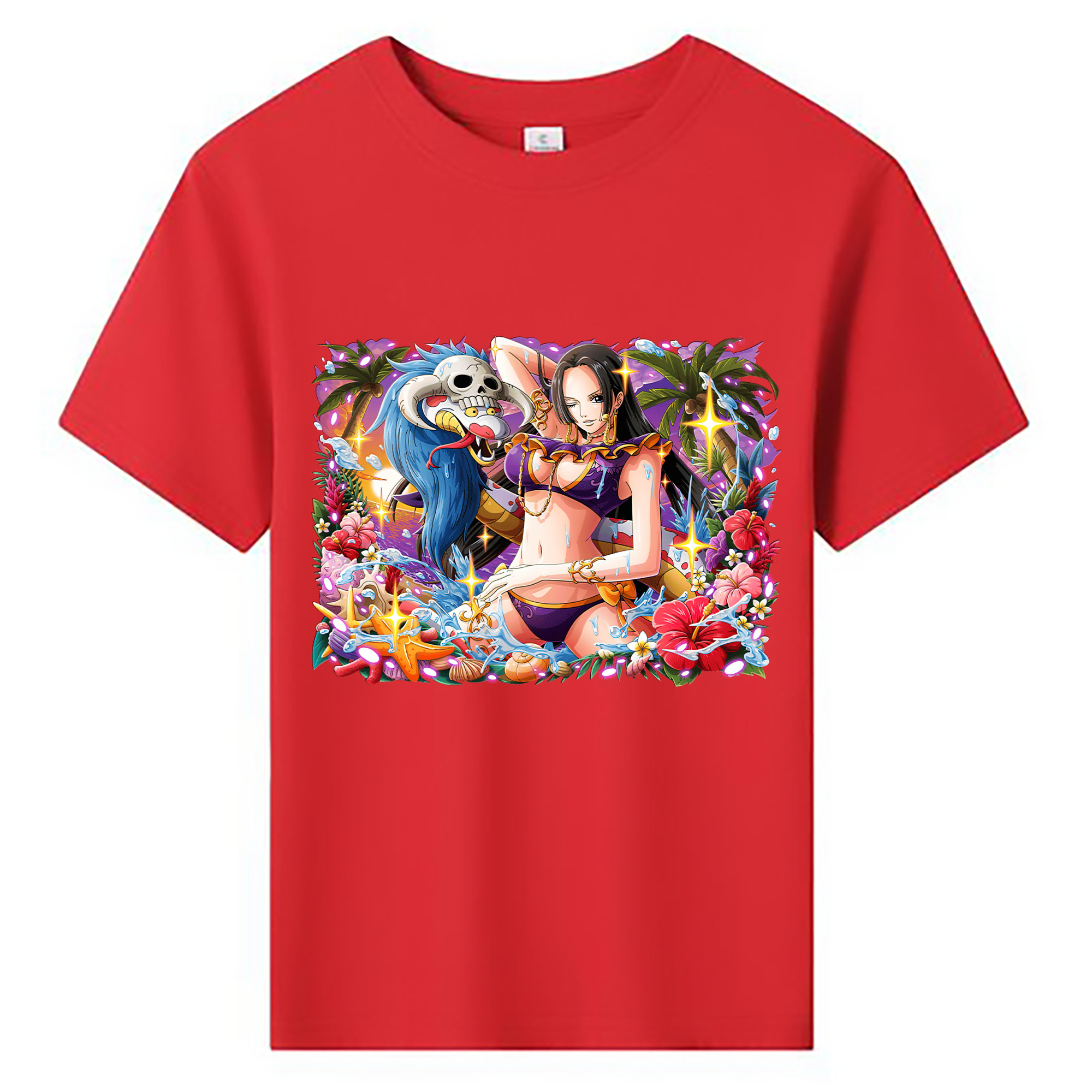 ワンピース ボア・ハンコック ONE PIECE Boa·Hancock 綿100％キッズTシャツ（フロントプリント）