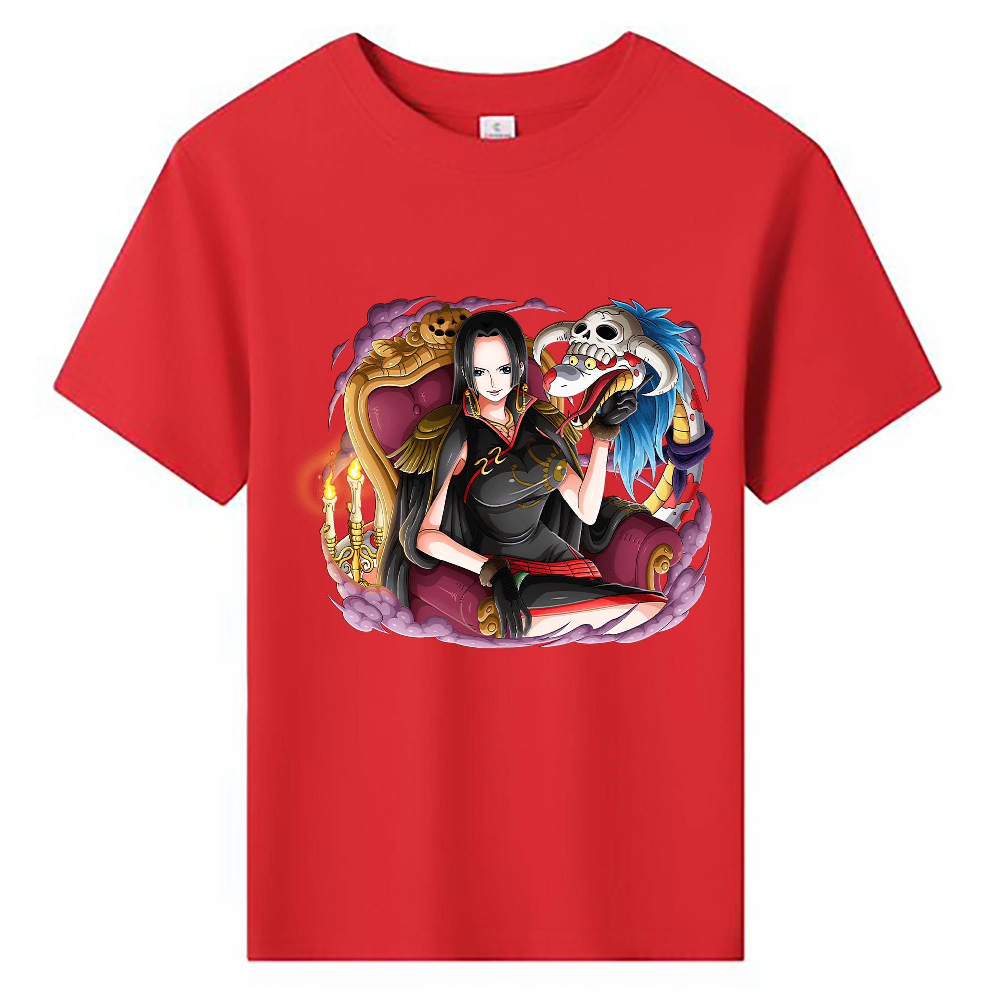 ワンピース ボア・ハンコック ONE PIECE Boa·Hancock 綿100％キッズTシャツ（フロントプリント）