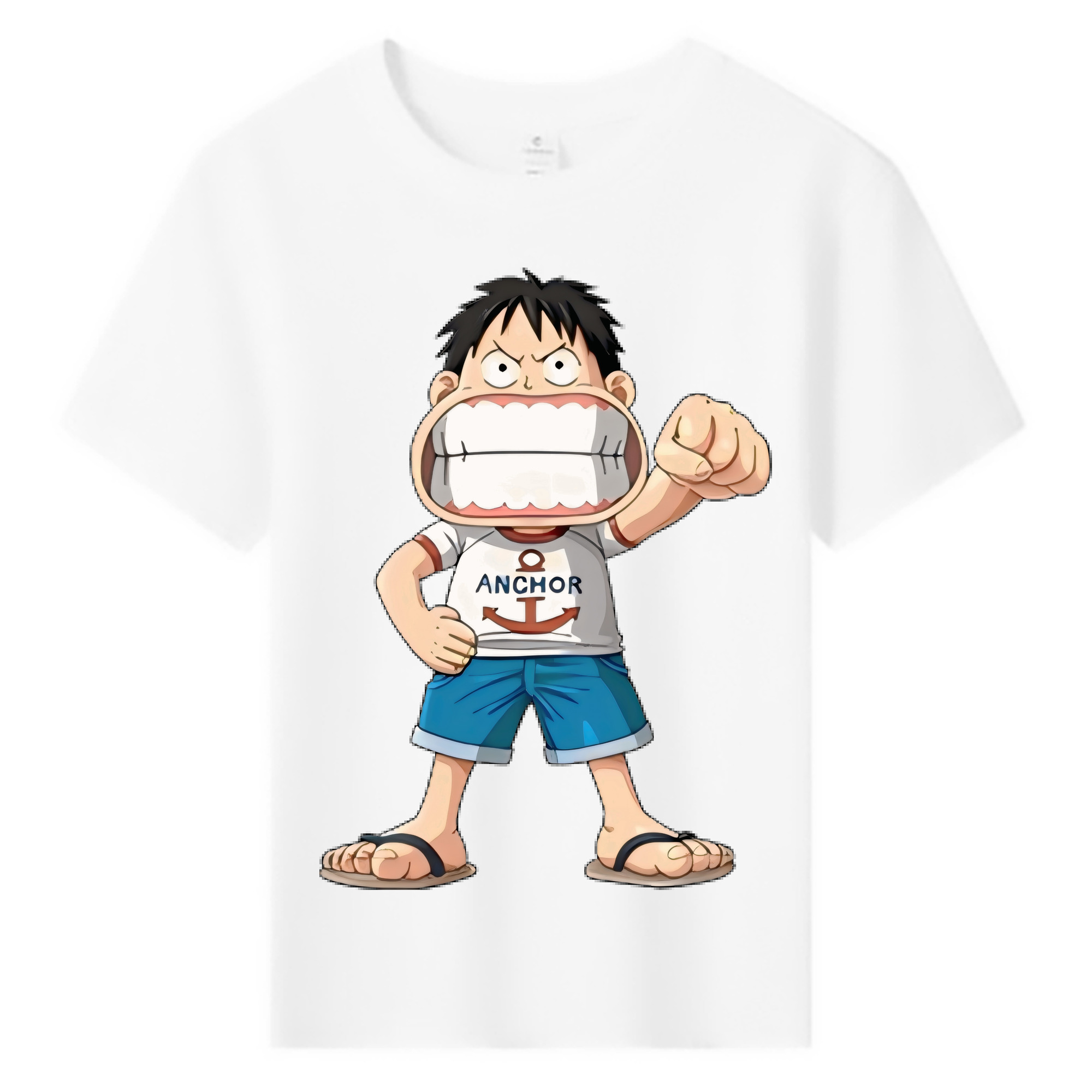 （画像用） ワンピース モンキー・D・ルフィ ONE PIECE Monkey D. Luffy 綿100％キッズTシャツ（フロントプリント）