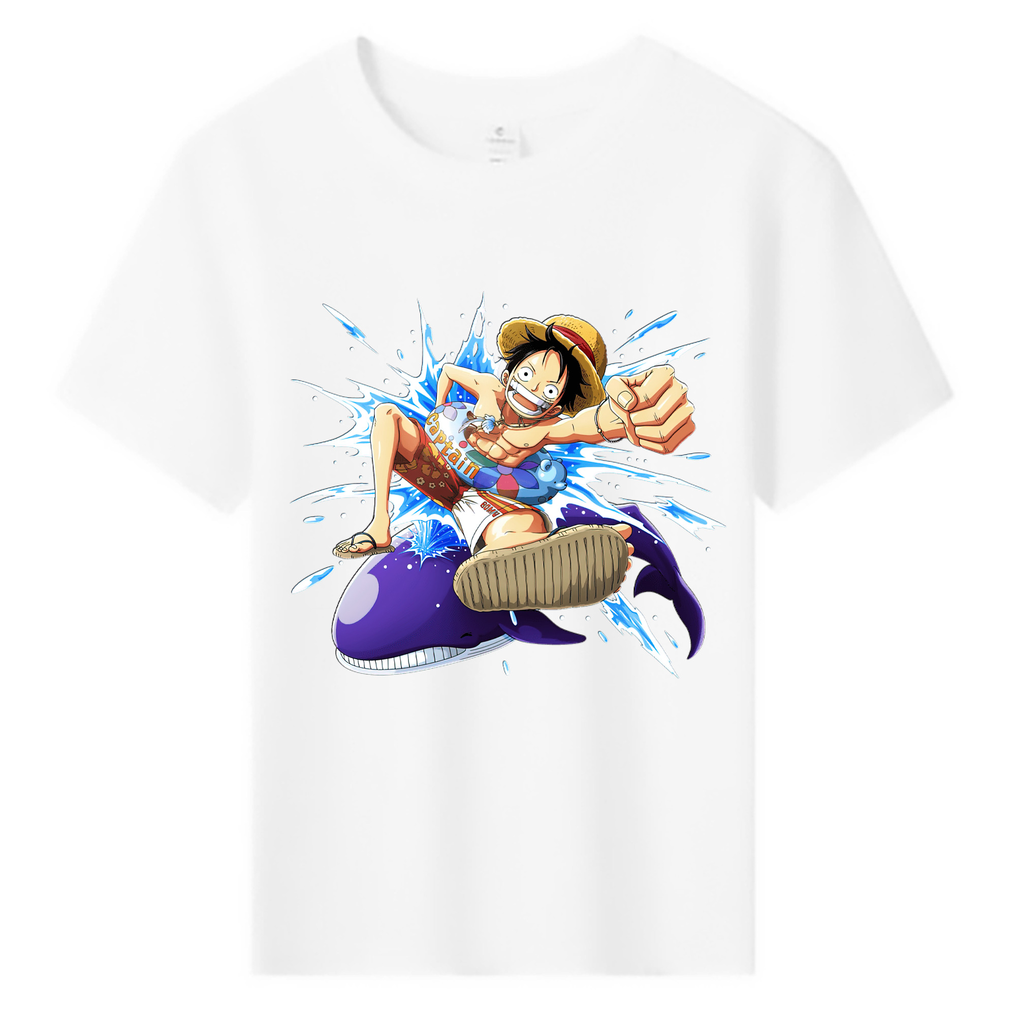 ワンピース モンキー・D・ルフィ ONE PIECE Monkey D. Luffy 綿100％キッズTシャツ（フロントプリント）