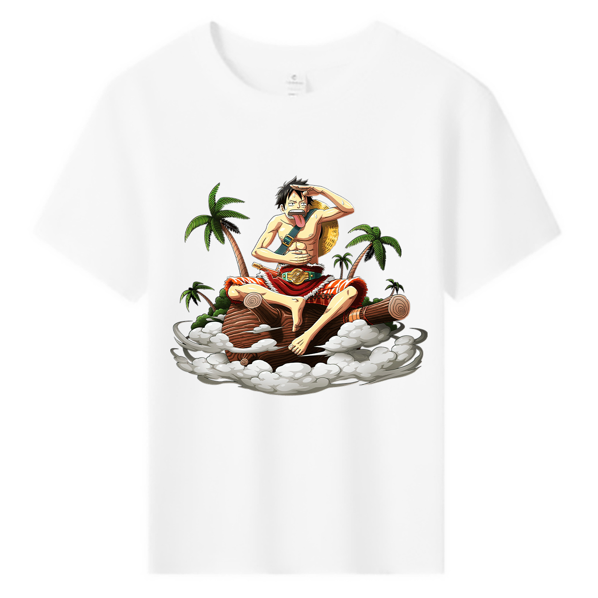 ワンピース モンキー・D・ルフィ ONE PIECE Monkey D. Luffy 綿100％キッズTシャツ（フロントプリント）