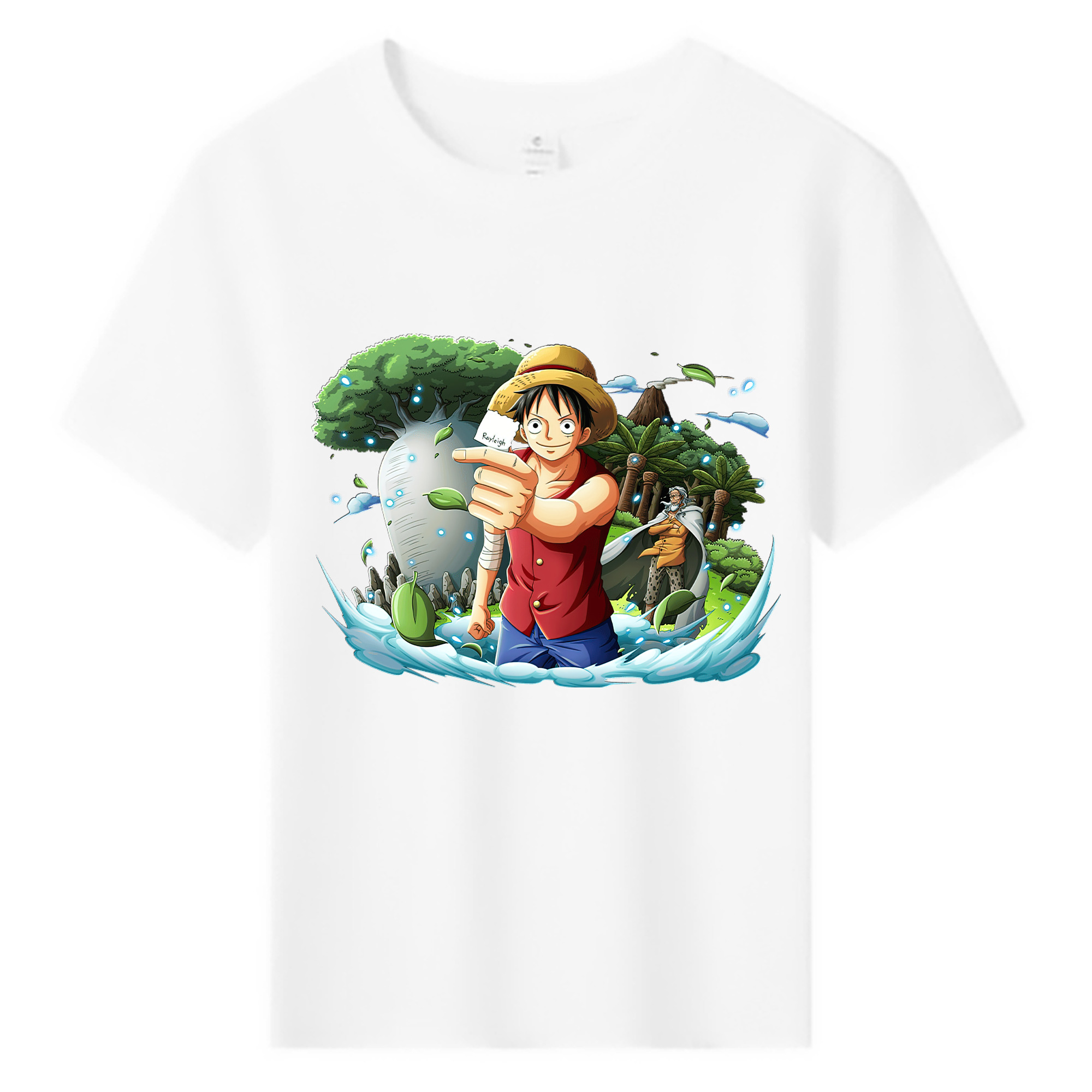 ワンピース モンキー・D・ルフィ ONE PIECE Monkey D. Luffy 綿100％キッズTシャツ（フロントプリント）