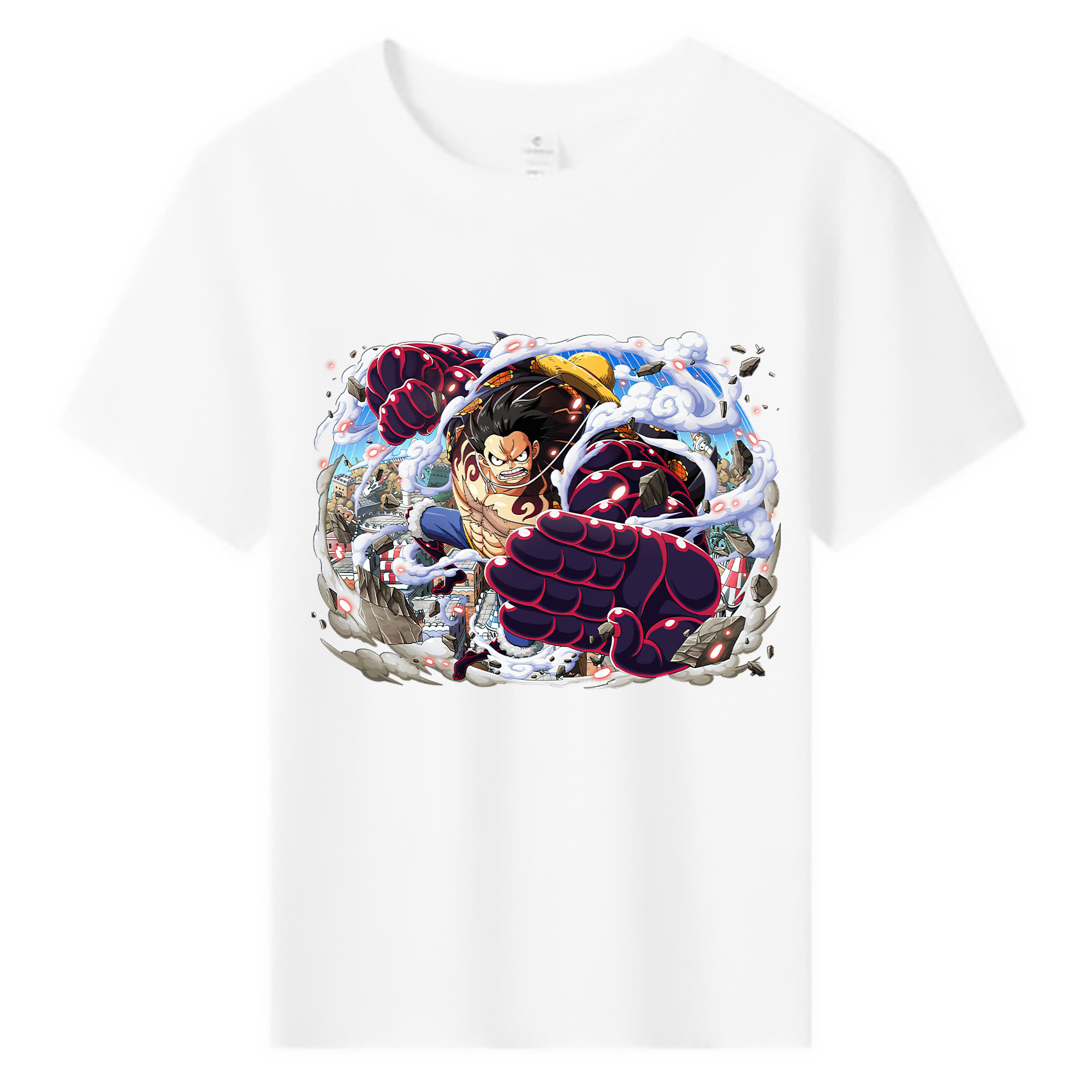 ワンピース モンキー・D・ルフィ ONE PIECE Monkey D. Luffy 綿100％キッズTシャツ（フロントプリント）