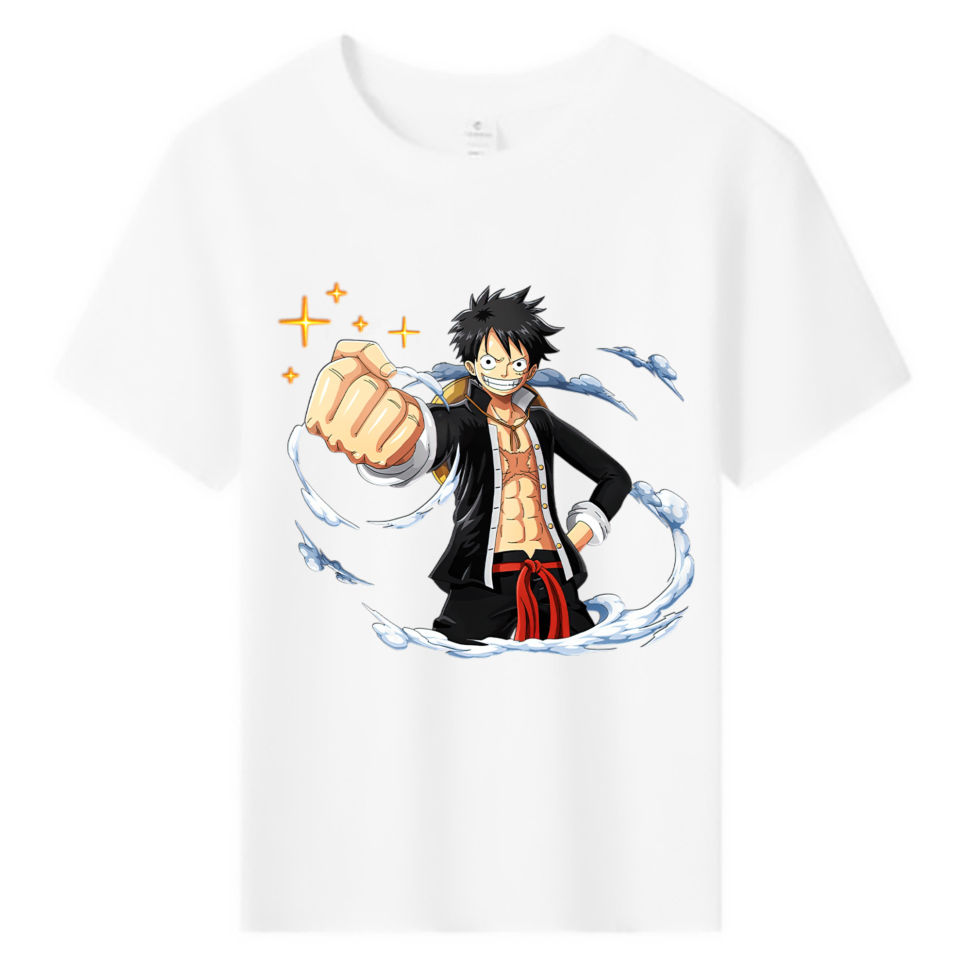 ワンピース モンキー・D・ルフィ ONE PIECE Monkey D. Luffy 綿100％キッズTシャツ（フロントプリント）