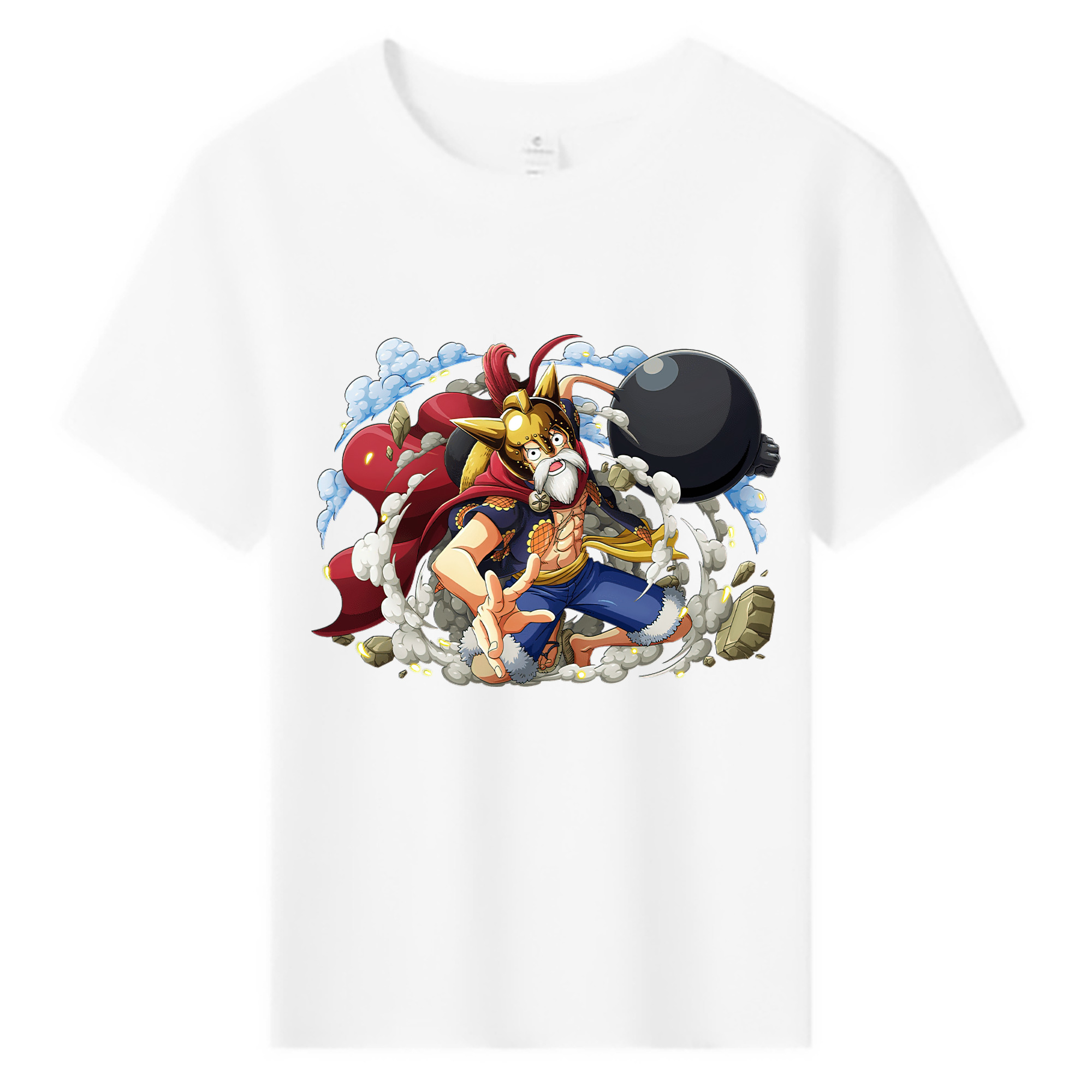 ワンピース モンキー・D・ルフィ ONE PIECE Monkey D. Luffy 綿100％キッズTシャツ（フロントプリント）