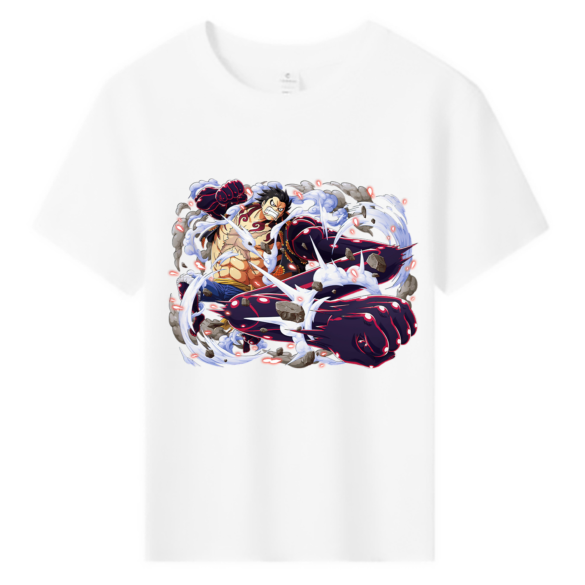 ワンピース モンキー・D・ルフィ ONE PIECE Monkey D. Luffy 綿100％キッズTシャツ（フロントプリント）