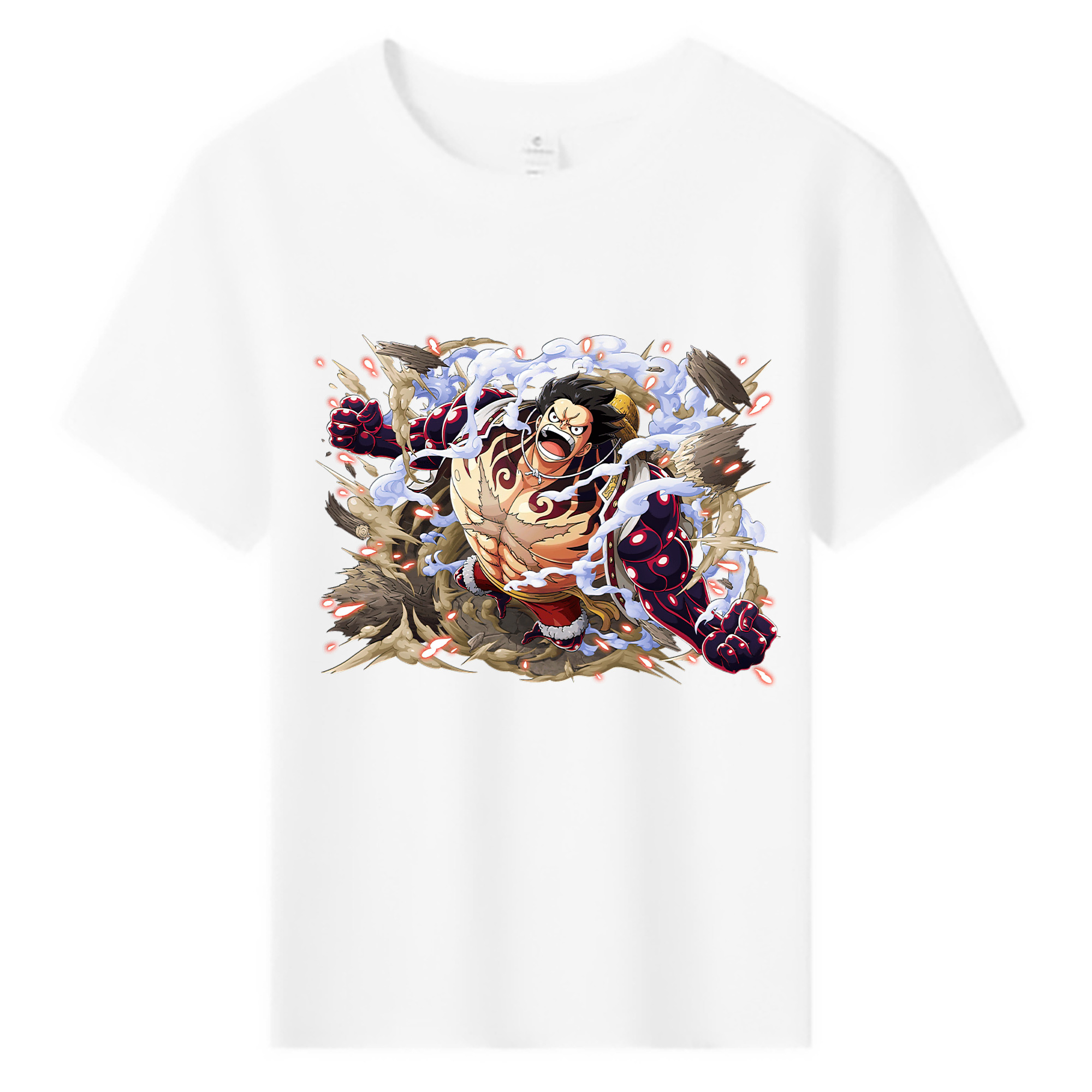 ワンピース モンキー・D・ルフィ ONE PIECE Monkey D. Luffy 綿100％キッズTシャツ（フロントプリント）