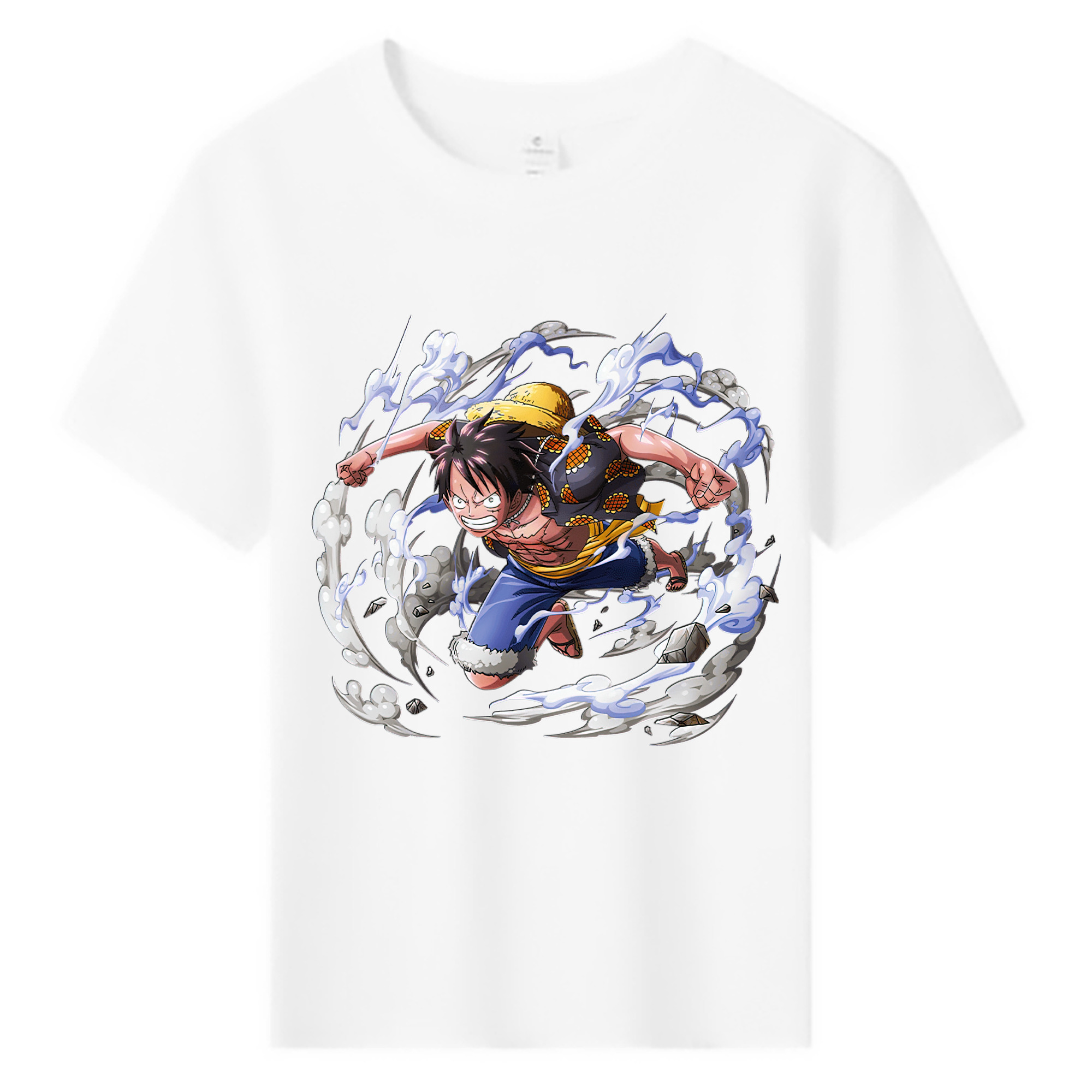 ワンピース モンキー・D・ルフィ ONE PIECE Monkey D. Luffy 綿100％キッズTシャツ（フロントプリント）