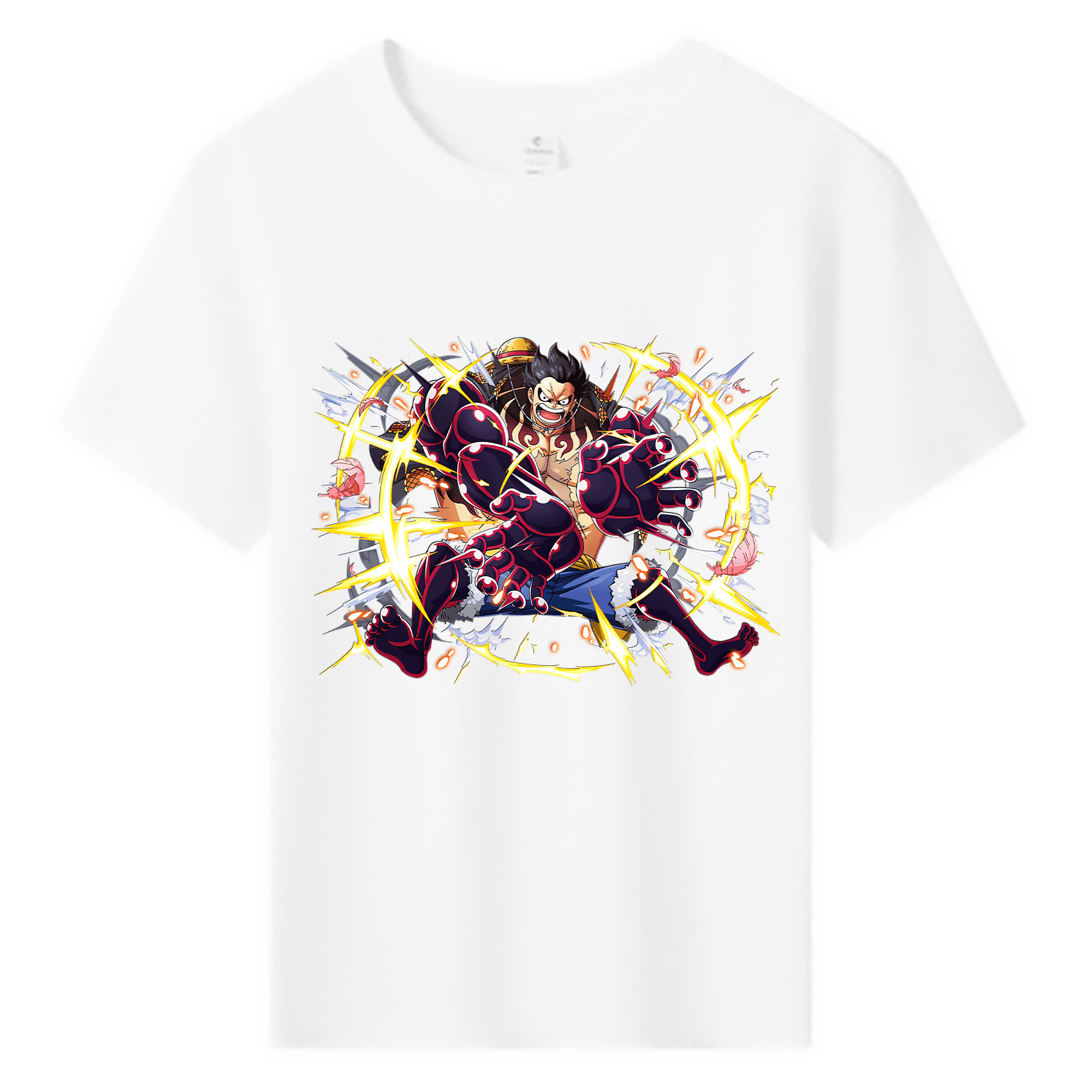 ワンピース モンキー・D・ルフィ ONE PIECE Monkey D. Luffy 綿100％キッズTシャツ（フロントプリント）