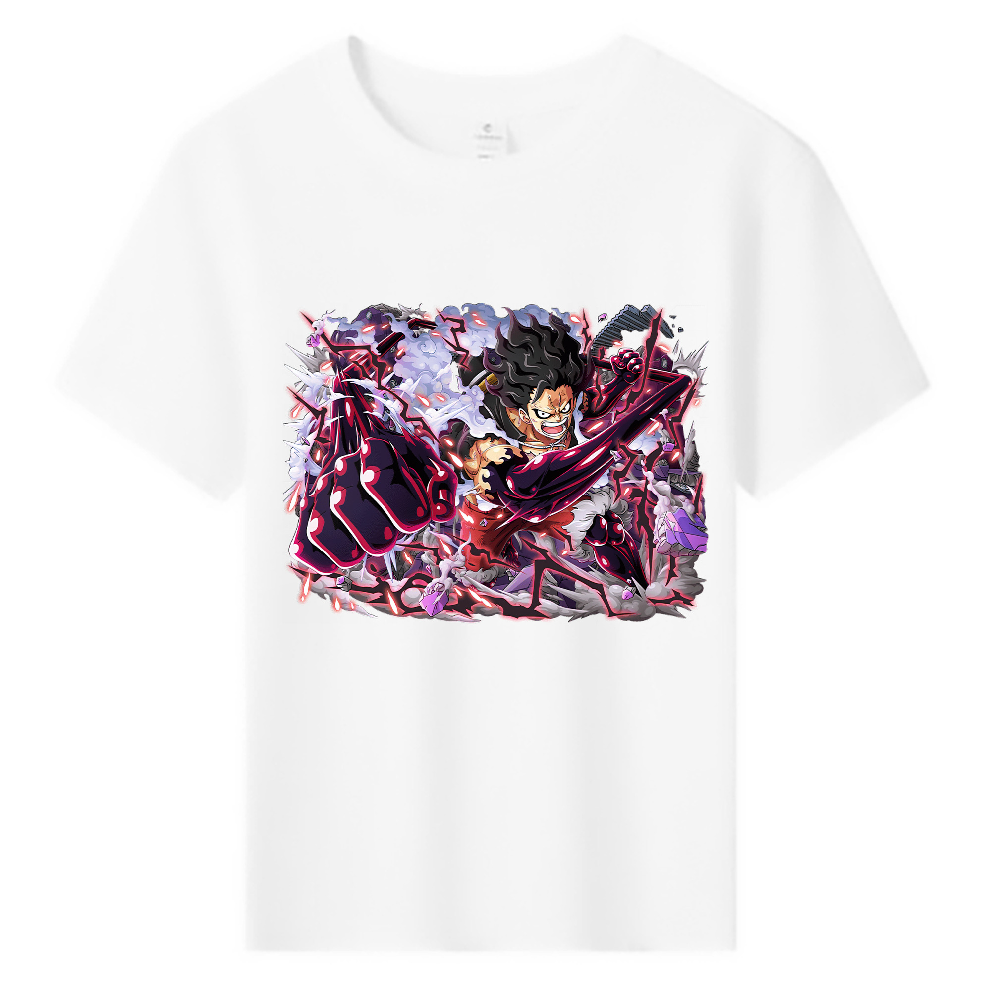 ワンピース モンキー・D・ルフィ ONE PIECE Monkey D. Luffy 綿100％キッズTシャツ（フロントプリント）