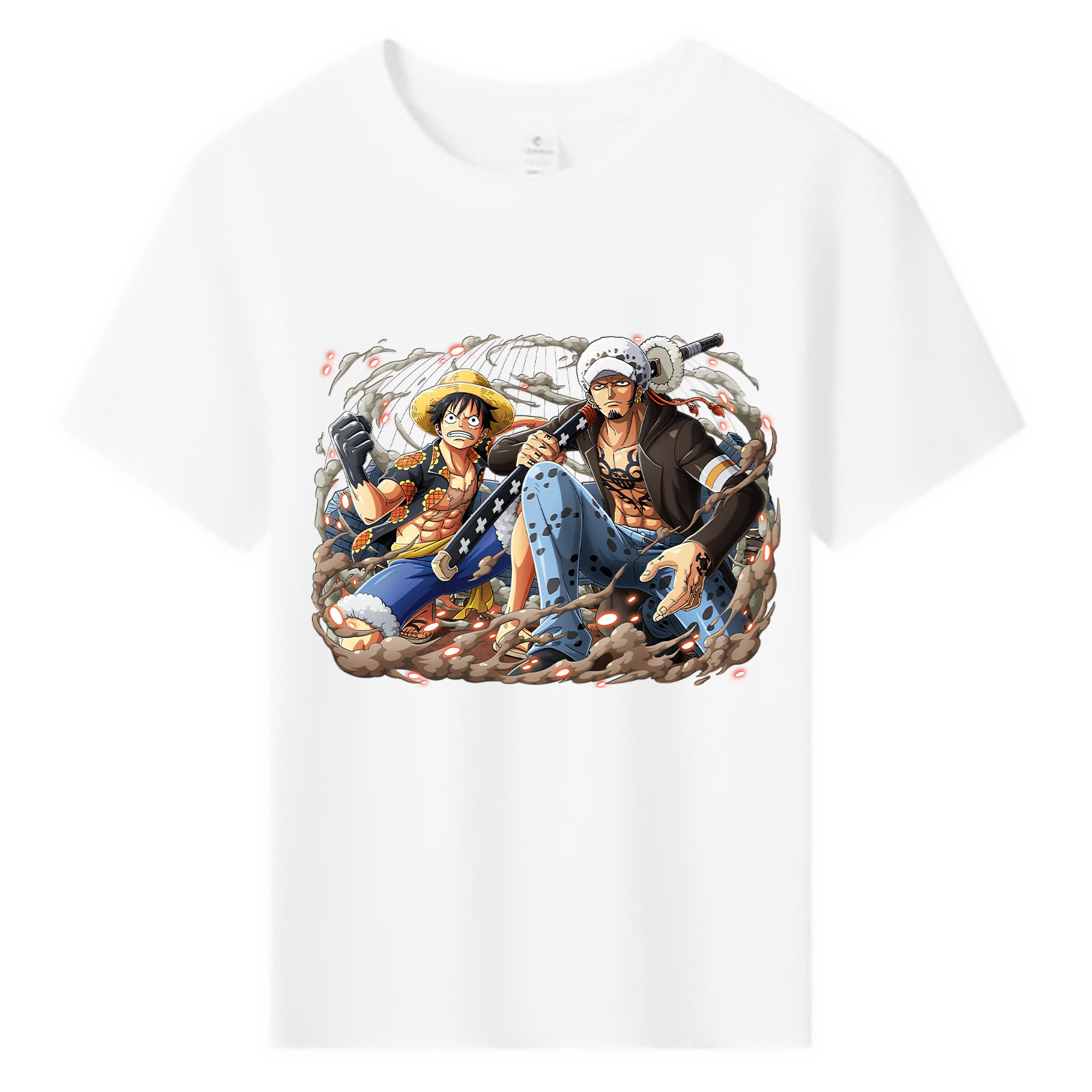 ワンピース モンキー・D・ルフィ ONE PIECE Monkey D. Luffy 綿100％キッズTシャツ（フロントプリント）
