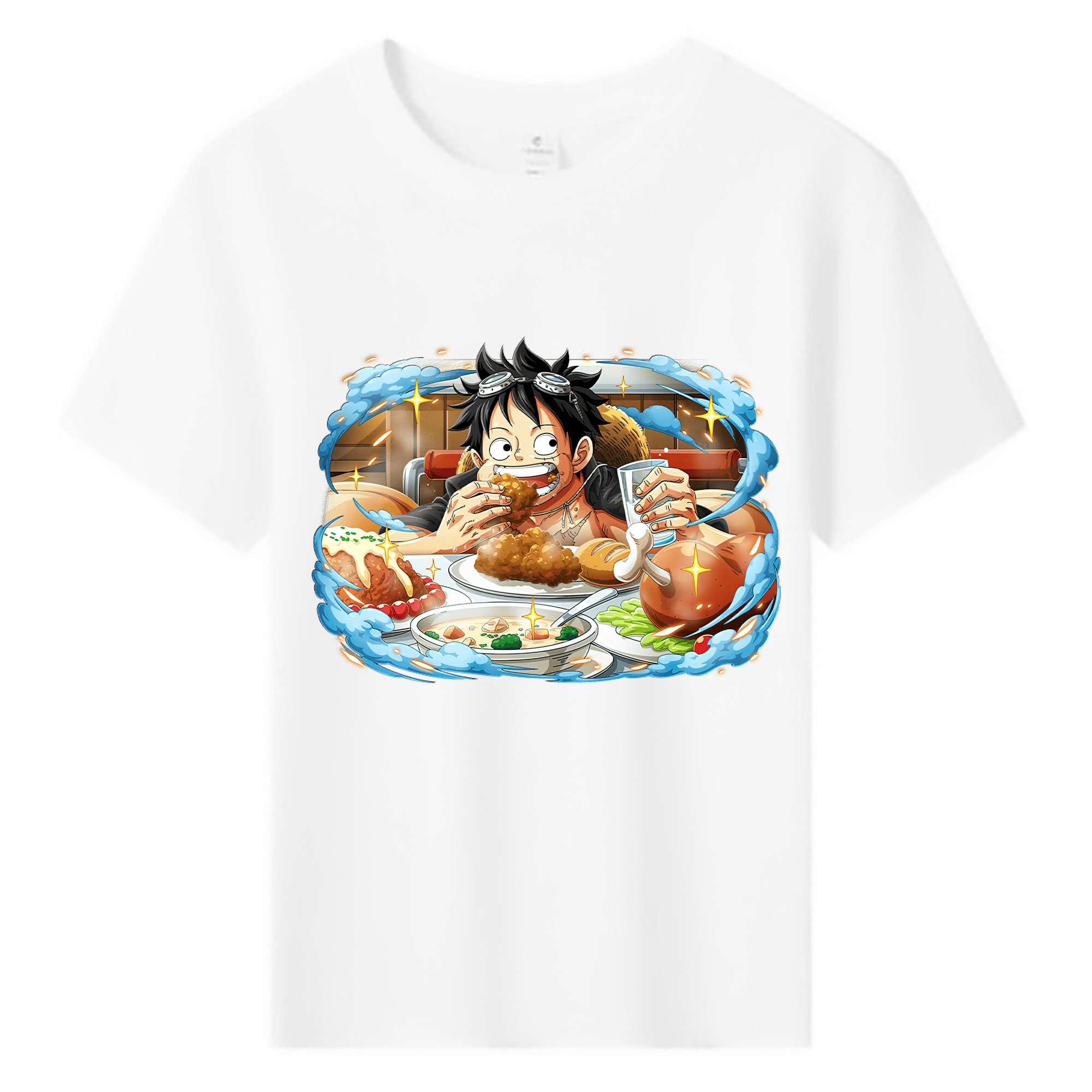 ワンピース モンキー・D・ルフィ ONE PIECE Monkey D. Luffy 綿100％キッズTシャツ（フロントプリント）