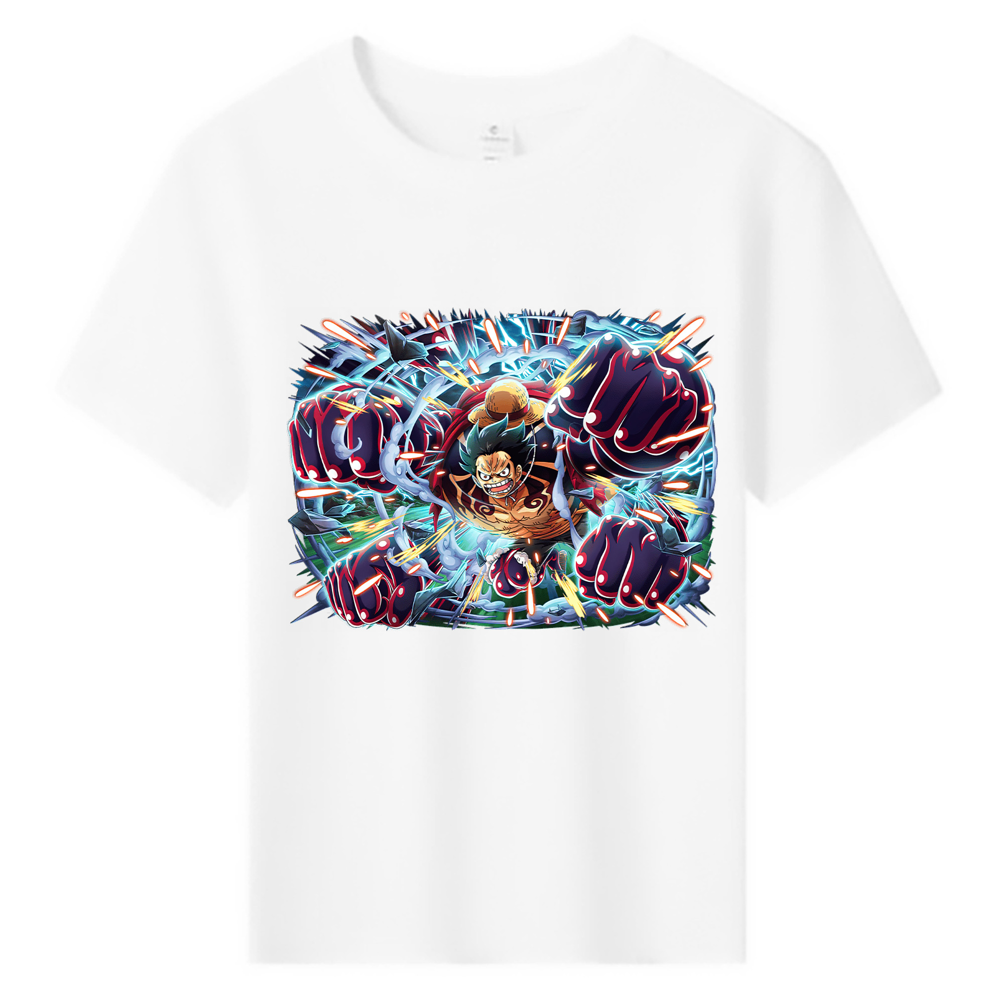 ワンピース モンキー・D・ルフィ ONE PIECE Monkey D. Luffy 綿100％キッズTシャツ（フロントプリント）