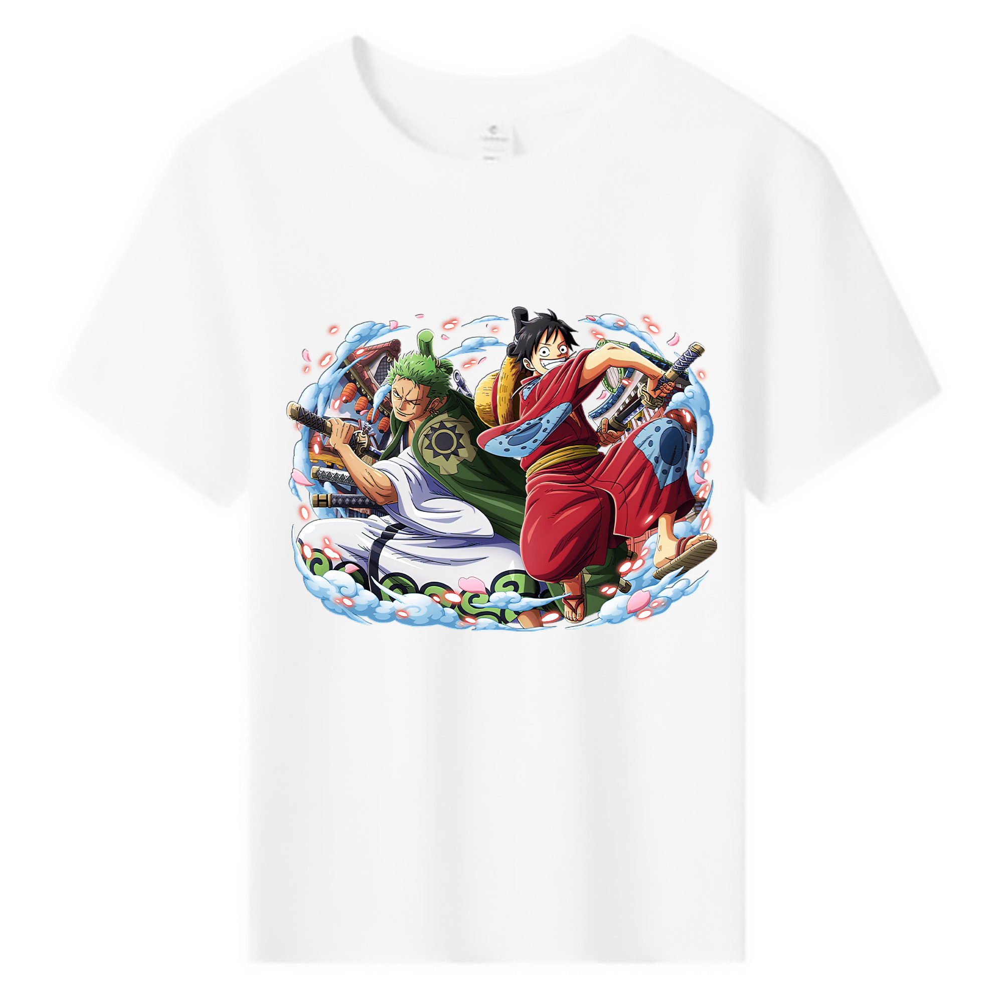 ワンピース モンキー・D・ルフィ ONE PIECE Monkey D. Luffy 綿100％キッズTシャツ（フロントプリント）