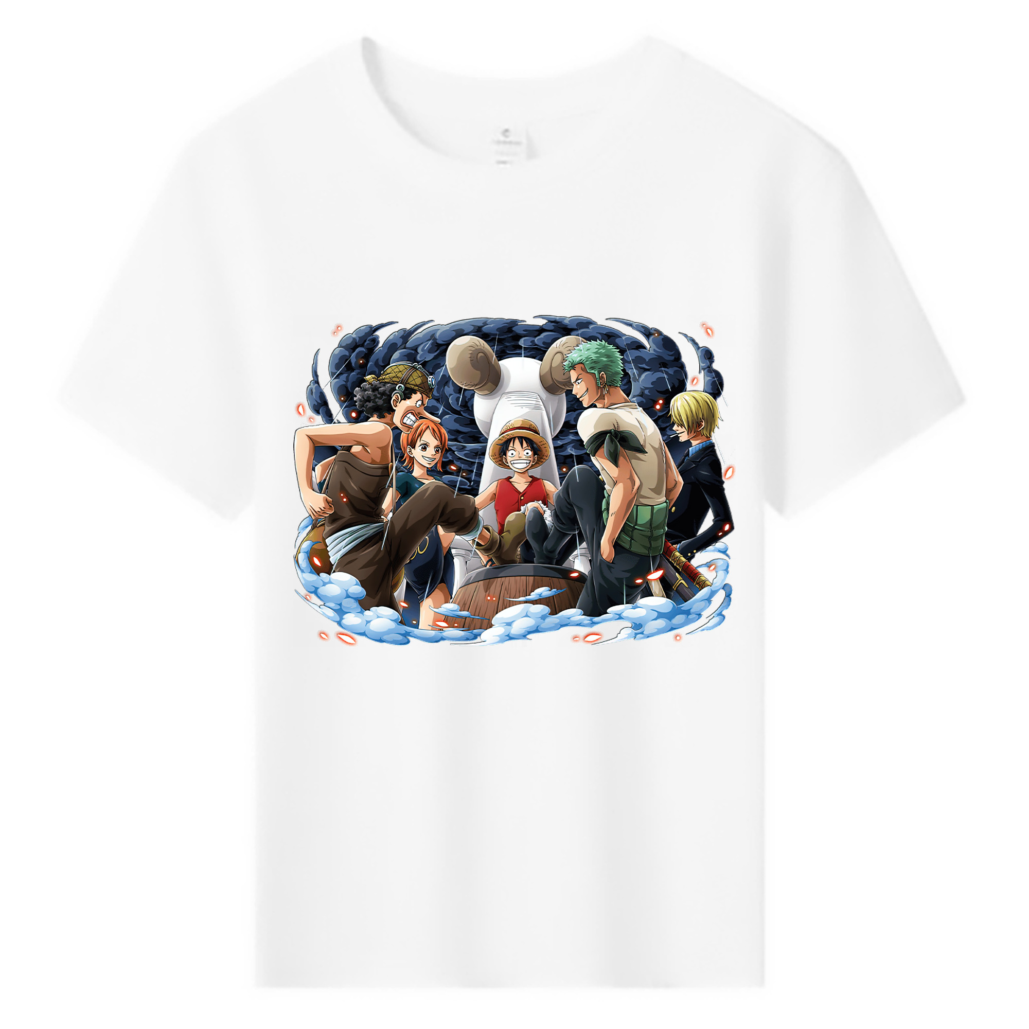 ワンピース モンキー・D・ルフィ ONE PIECE Monkey D. Luffy 綿100％キッズTシャツ（フロントプリント）