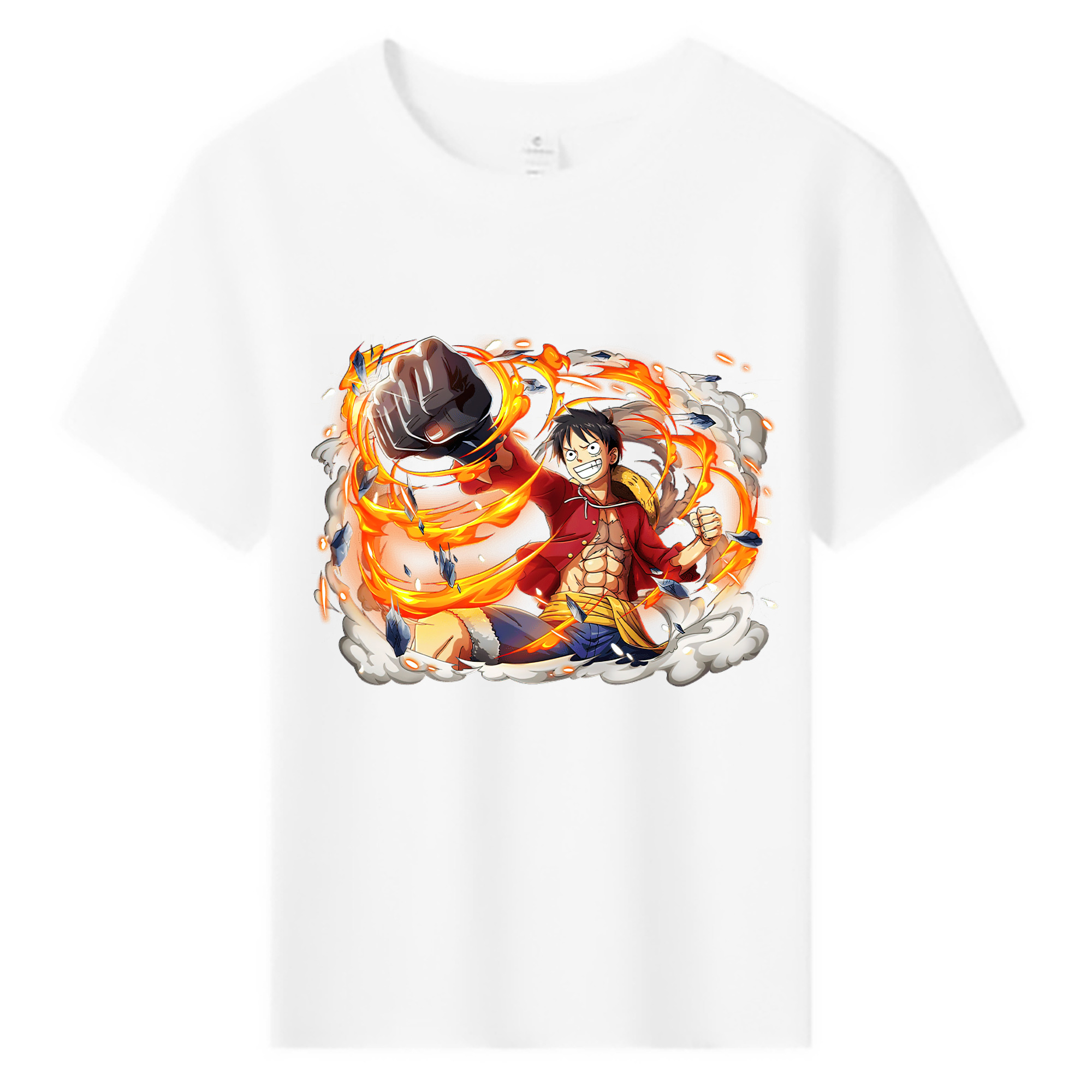 ワンピース モンキー・D・ルフィ ONE PIECE Monkey D. Luffy 綿100％キッズTシャツ（フロントプリント）