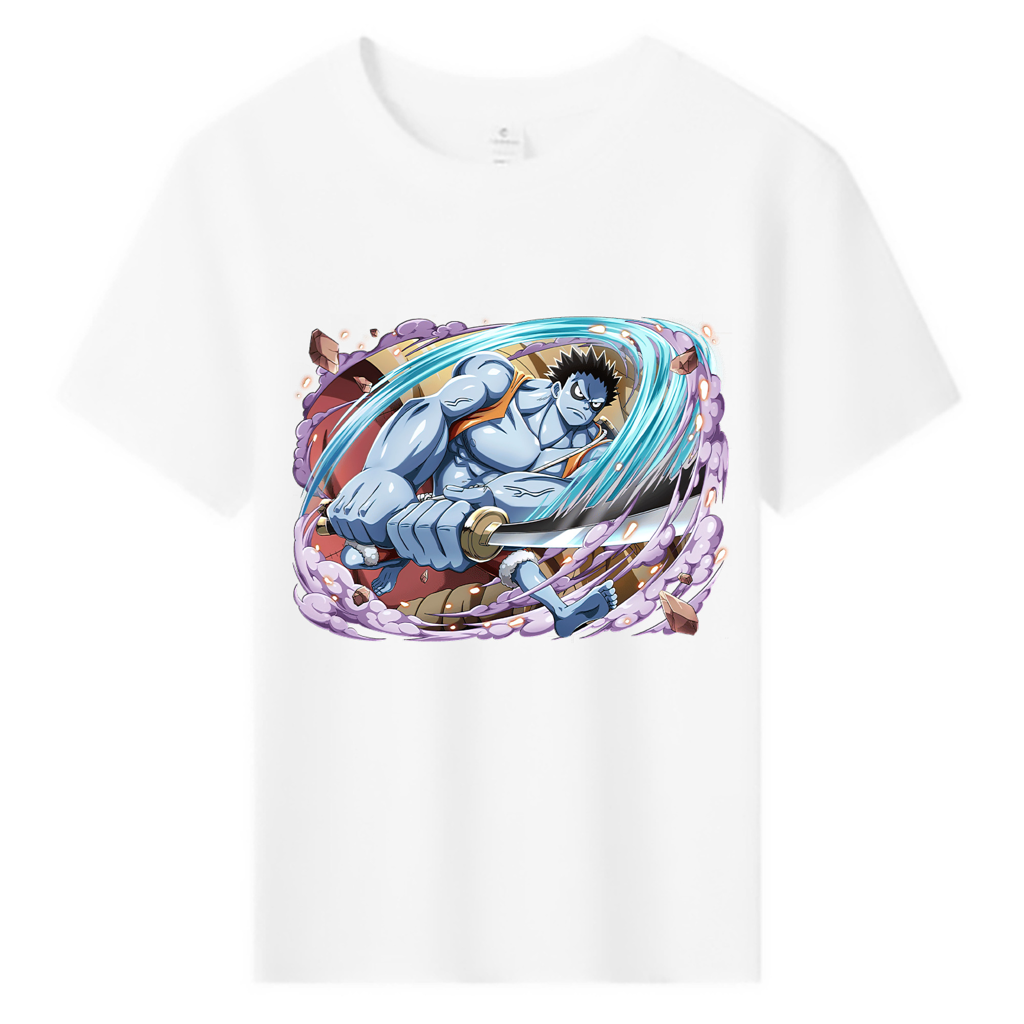ワンピース モンキー・D・ルフィ ONE PIECE Monkey D. Luffy 綿100％キッズTシャツ（フロントプリント）