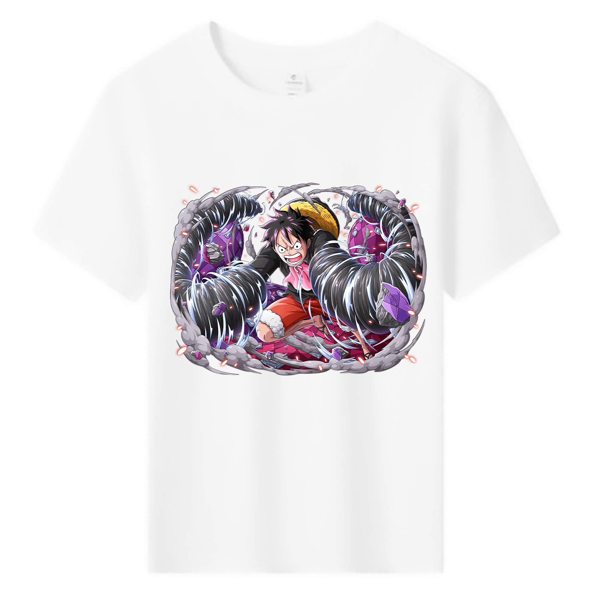 ワンピース モンキー・D・ルフィ ONE PIECE Monkey D. Luffy 綿100％キッズTシャツ（フロントプリント）