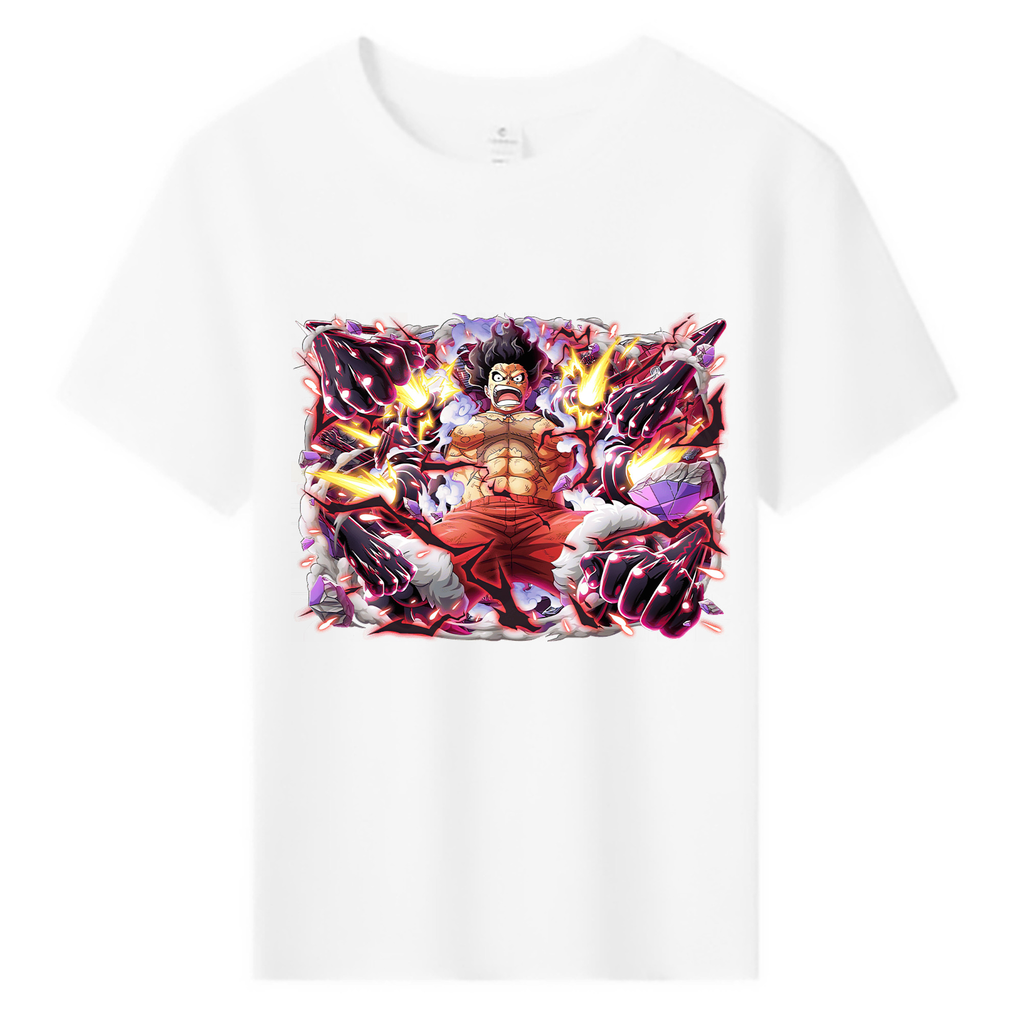 ワンピース モンキー・D・ルフィ ONE PIECE Monkey D. Luffy 綿100％キッズTシャツ（フロントプリント）