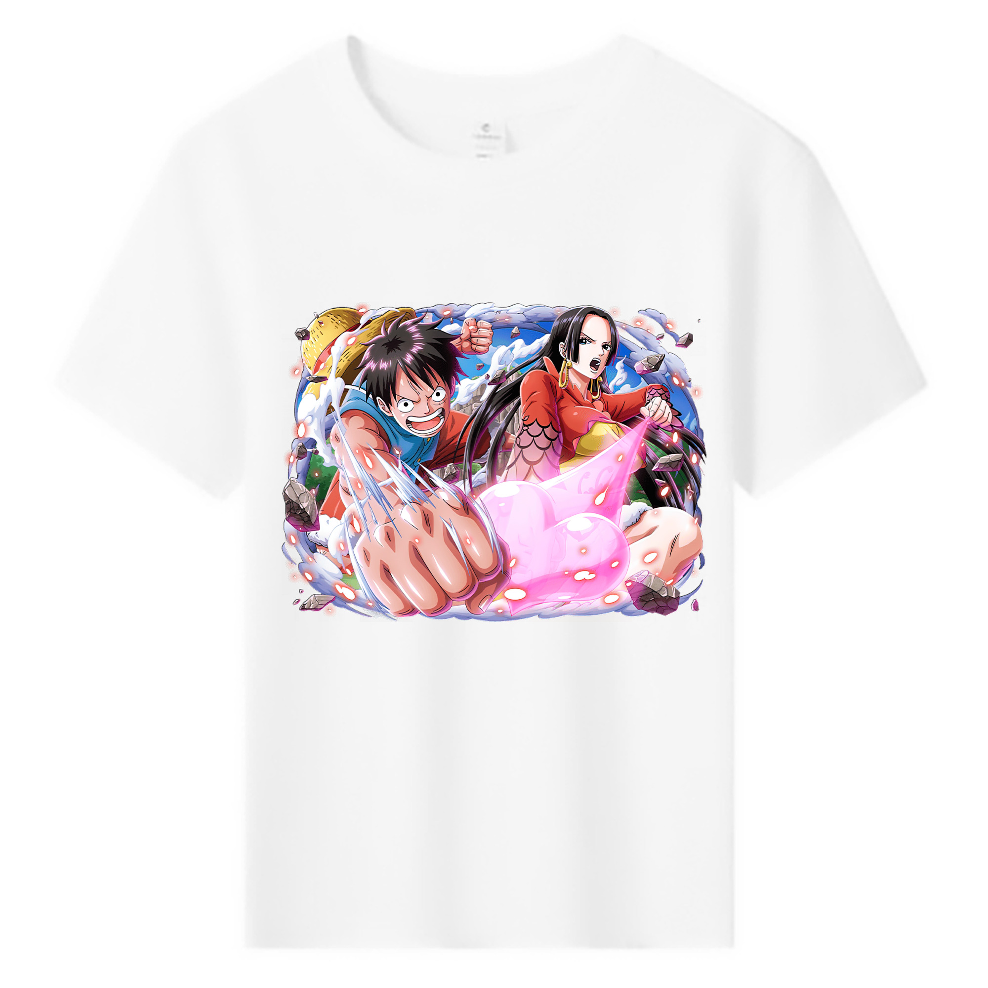 ワンピース モンキー・D・ルフィ ONE PIECE Monkey D. Luffy 綿100％キッズTシャツ（フロントプリント）